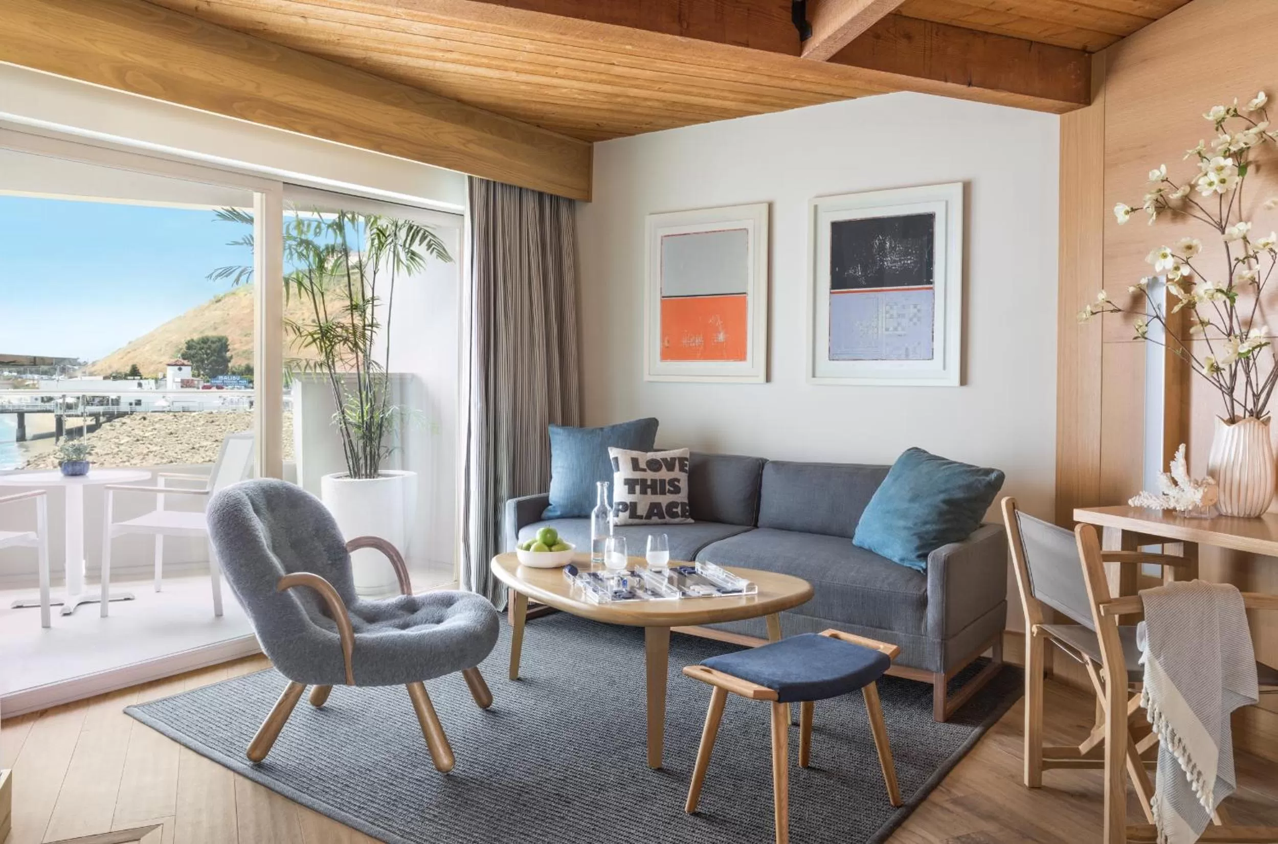 Seating area in Malibu Beach Inn