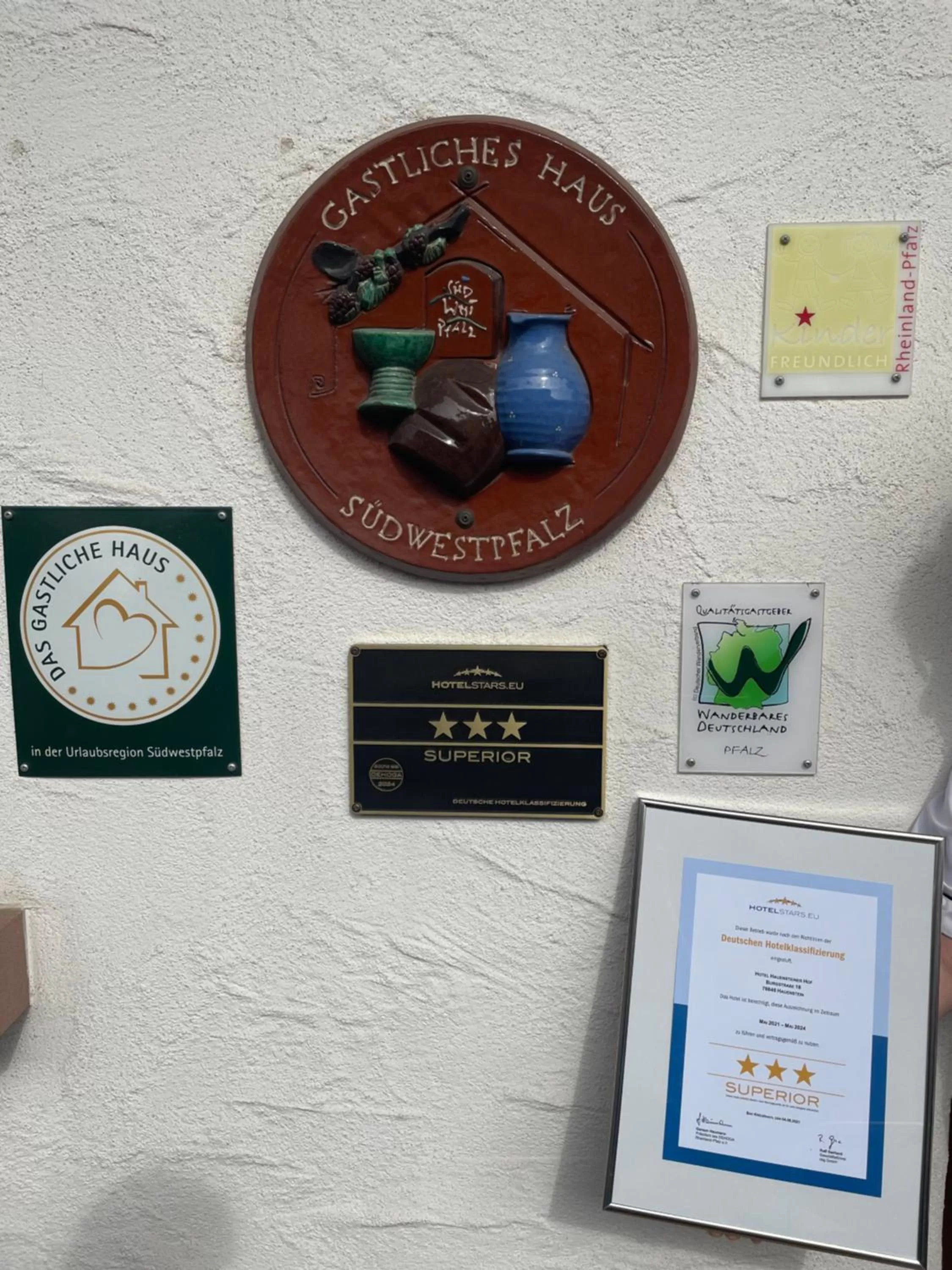 Certificate/Award in Hotel-Hauensteiner-Hof