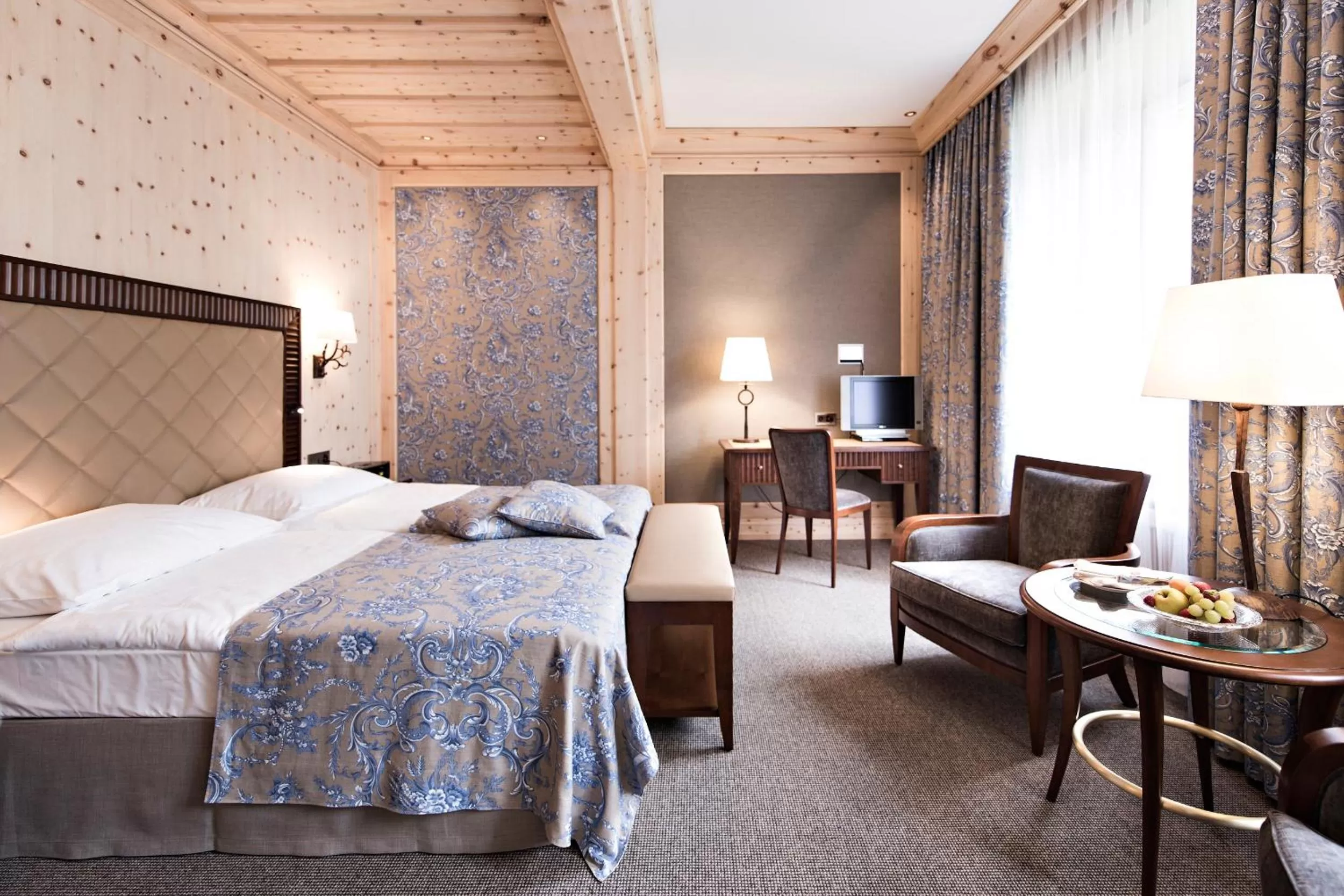 Traditional Superior Double Room Village Side North in Kulm Hotel St. Moritz