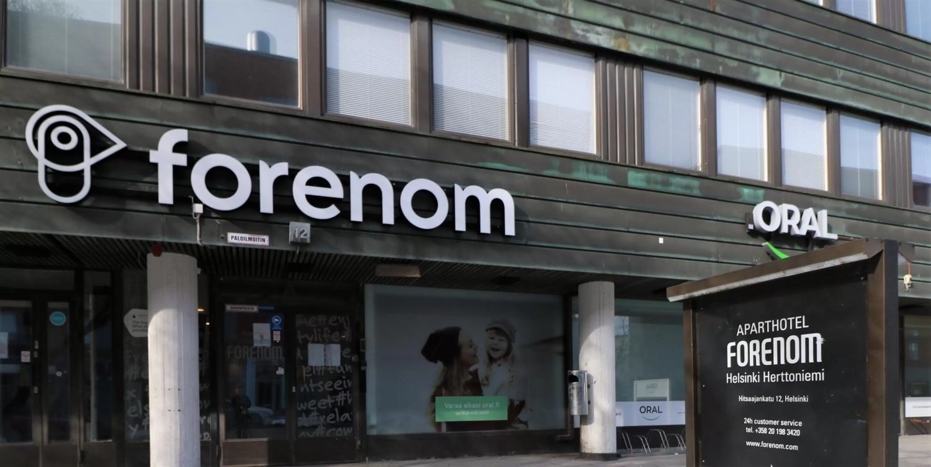 Property building in Forenom Aparthotel Helsinki Herttoniemi