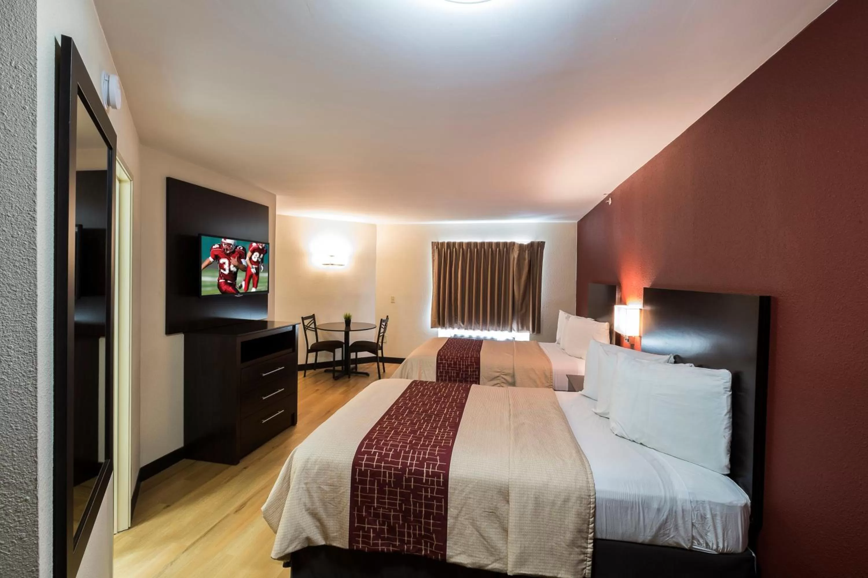 Standard Room with Two Double Beds Disability Access Roll-In Shower Smoke Free in Red Roof Inn PLUS+ Houston - Energy Corridor