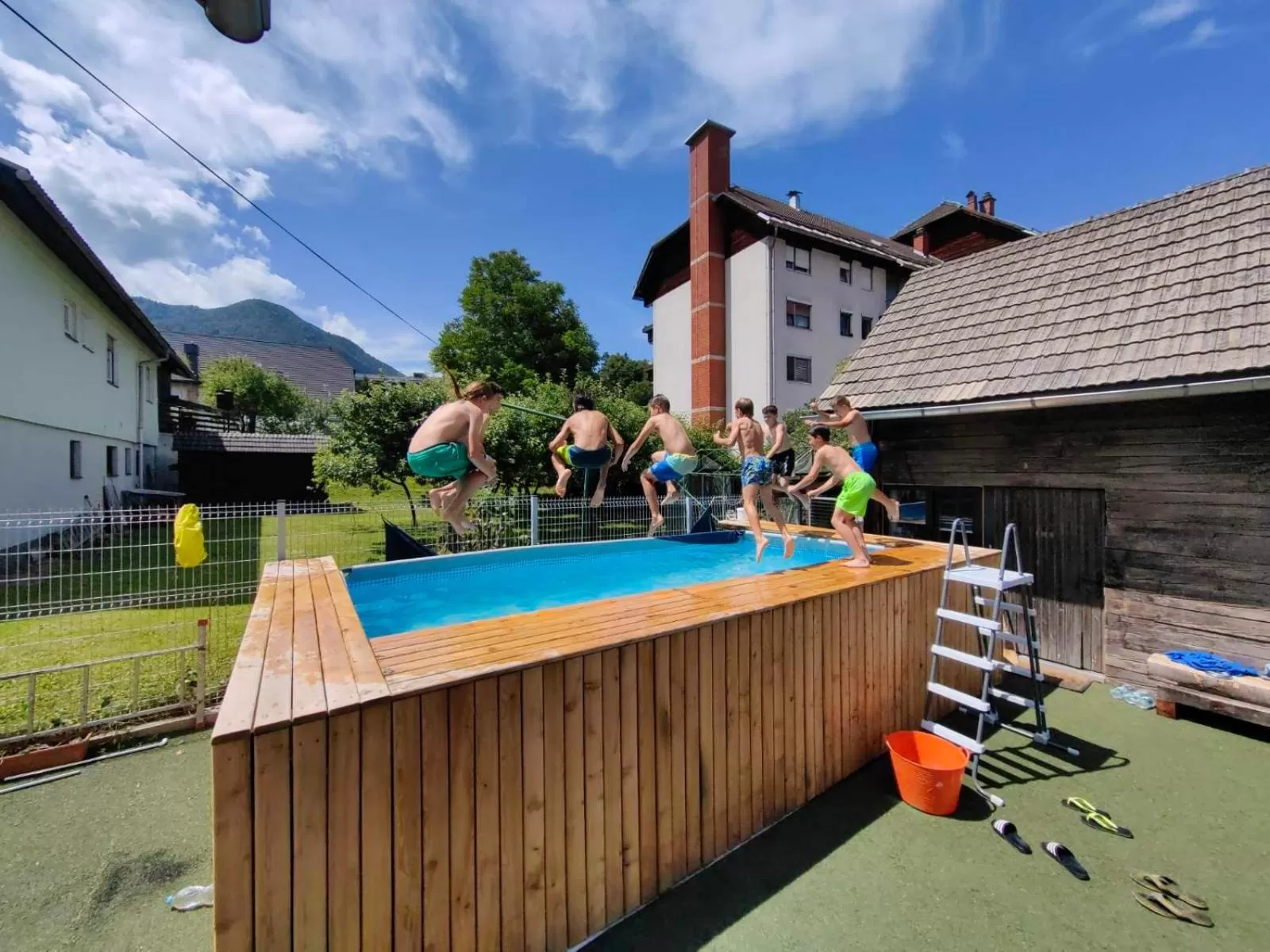 Swimming pool in BikeSki family hotel, b&b, apartaments, rooms