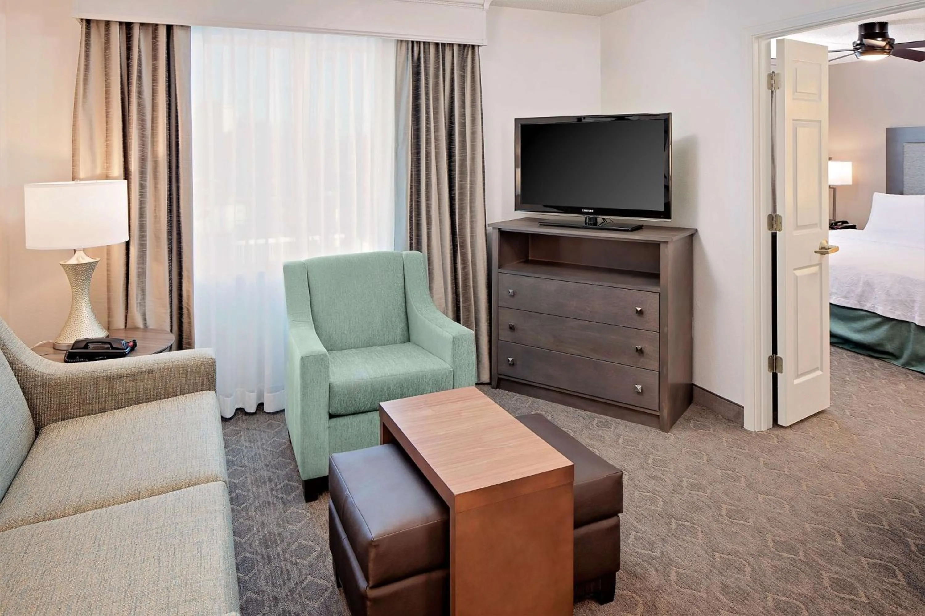Living room, Bed in Homewood Suites by Hilton Minneapolis-Mall Of America