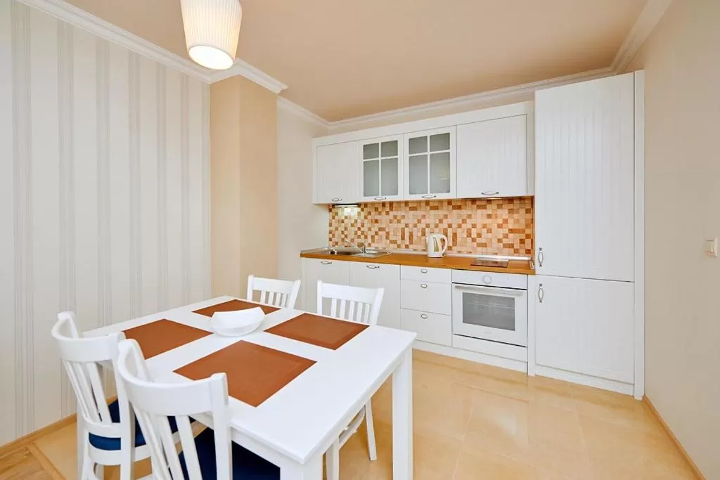 Kitchen or kitchenette in Penelopa Palace Apart Hotel & SPA