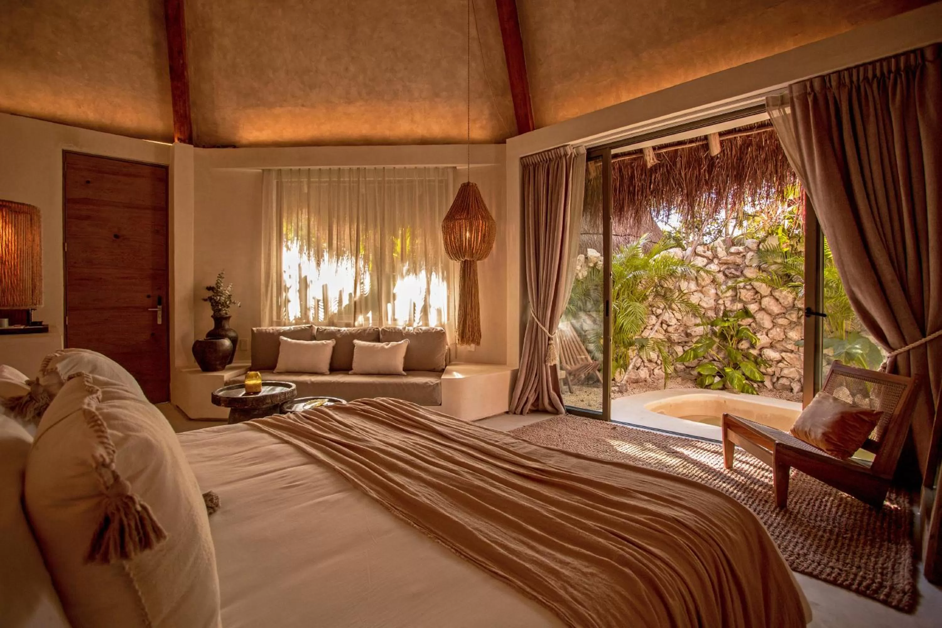 Bed in Hotel Muaré Tulum Wellness and Spa