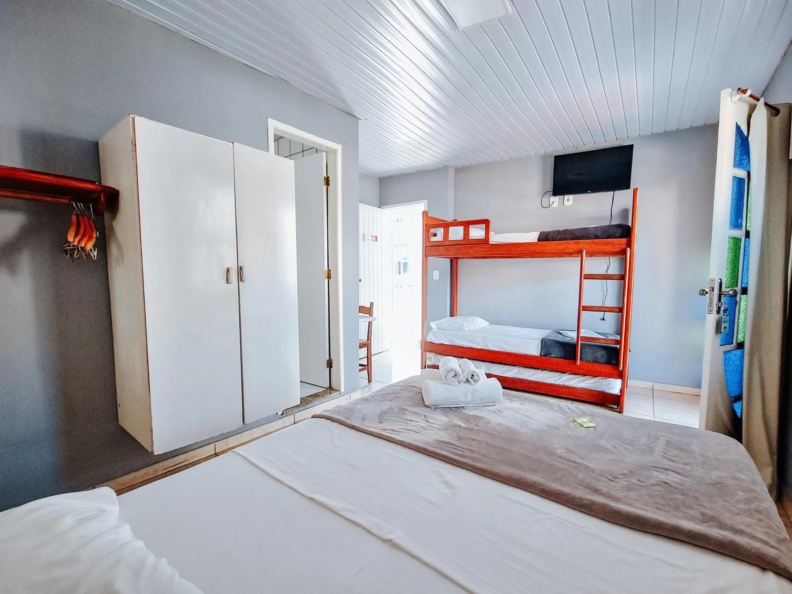 Bed in Pousada Água Marinha