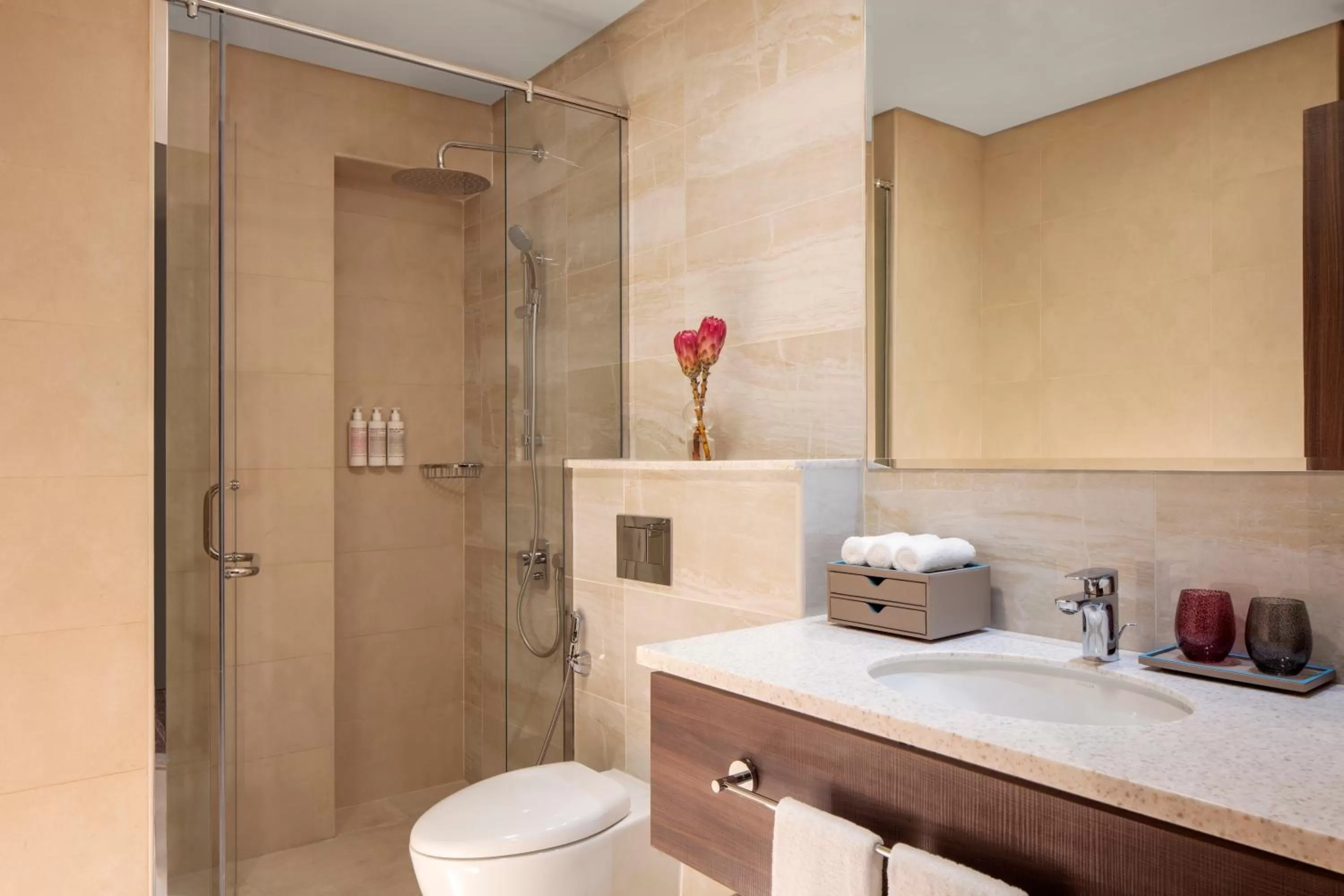 Shower in Avani Plus Palm View Dubai Hotel & Suites