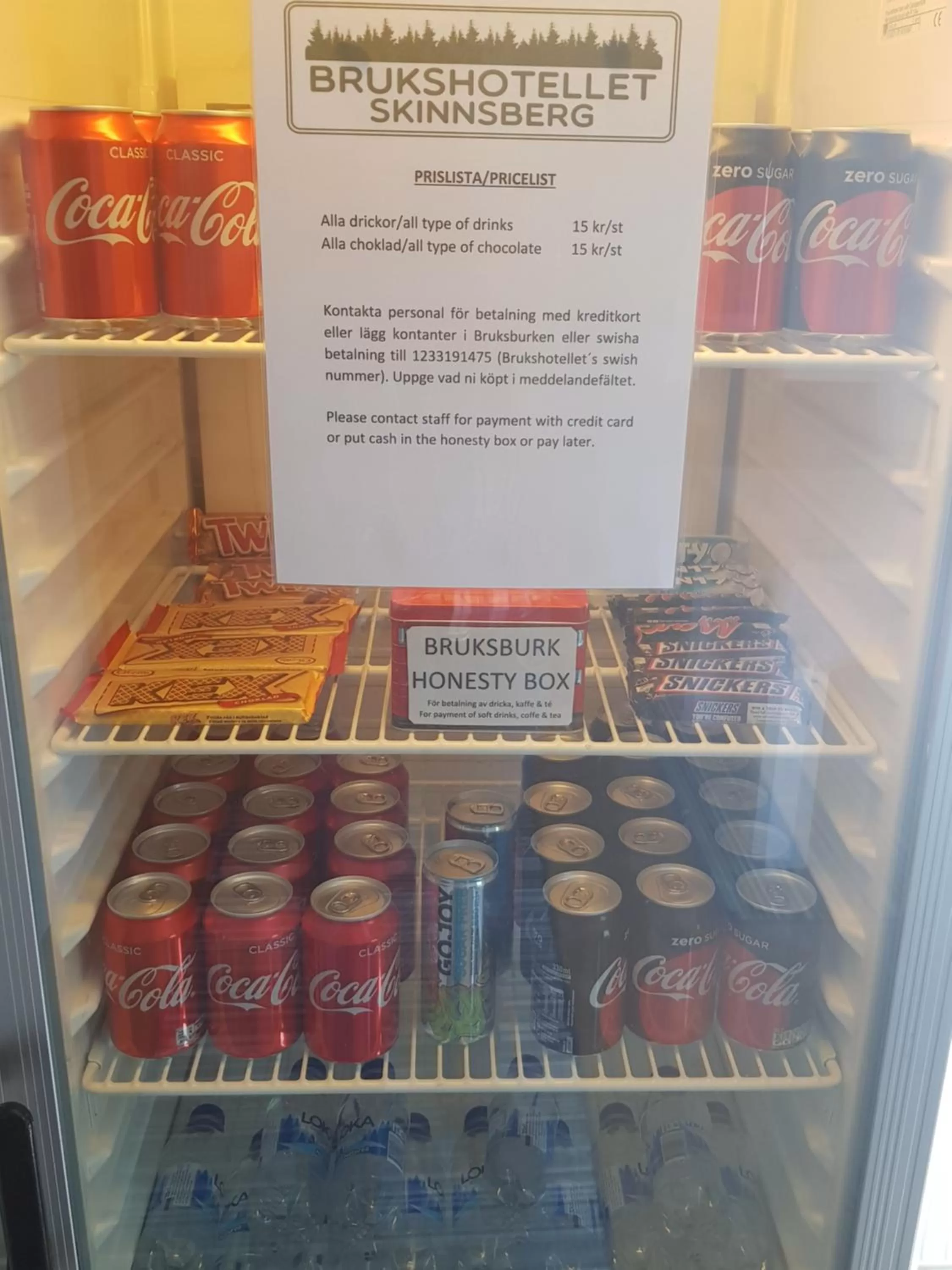 Non alcoholic drinks in Brukshotellet Skinnsberg