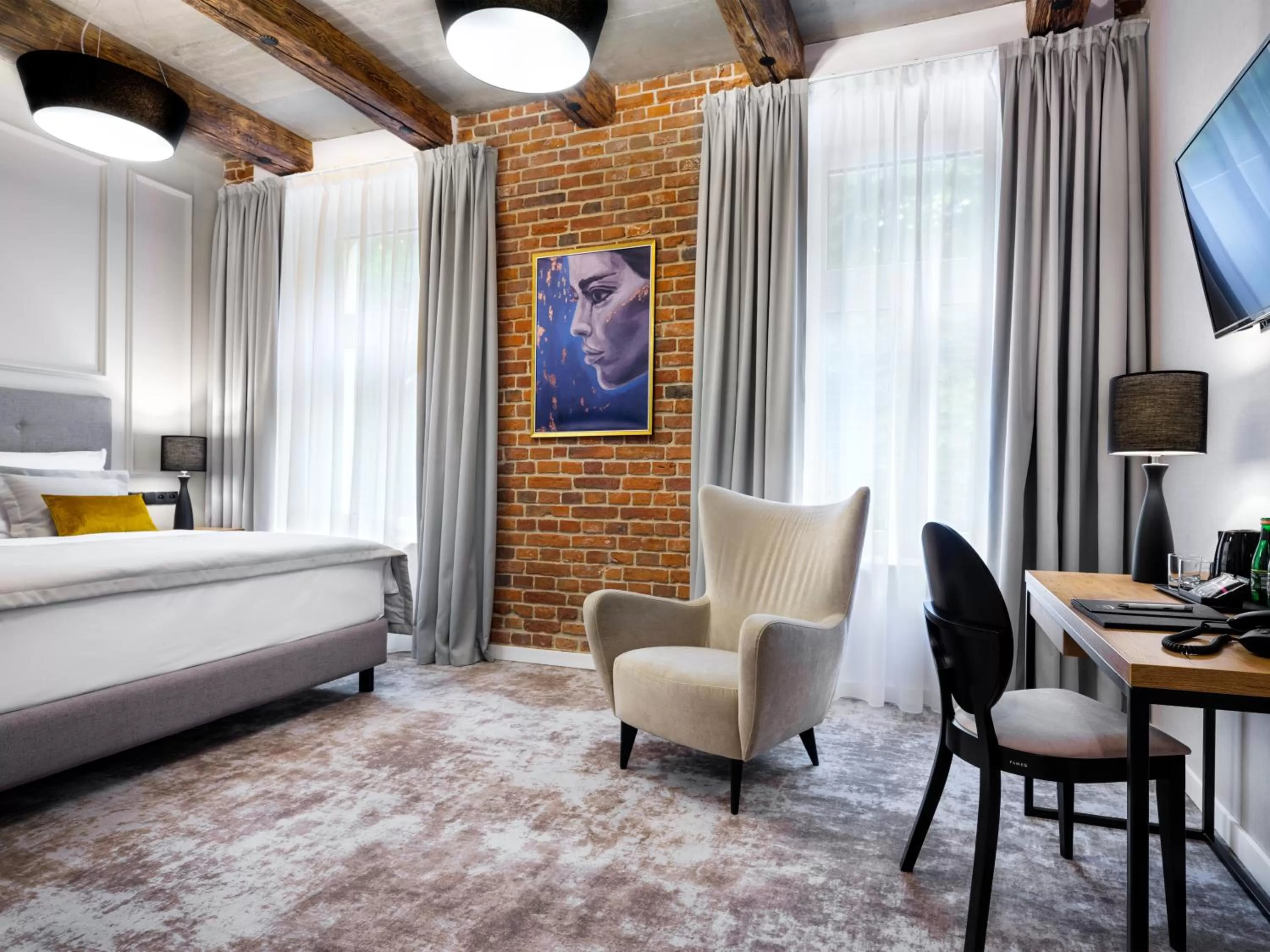 Bed in Hotel Wawel Queen