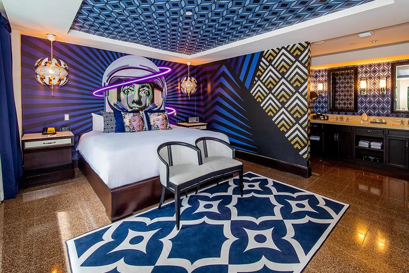 Bedroom, Bed in National Hotel, An Adult Only Oceanfront Resort