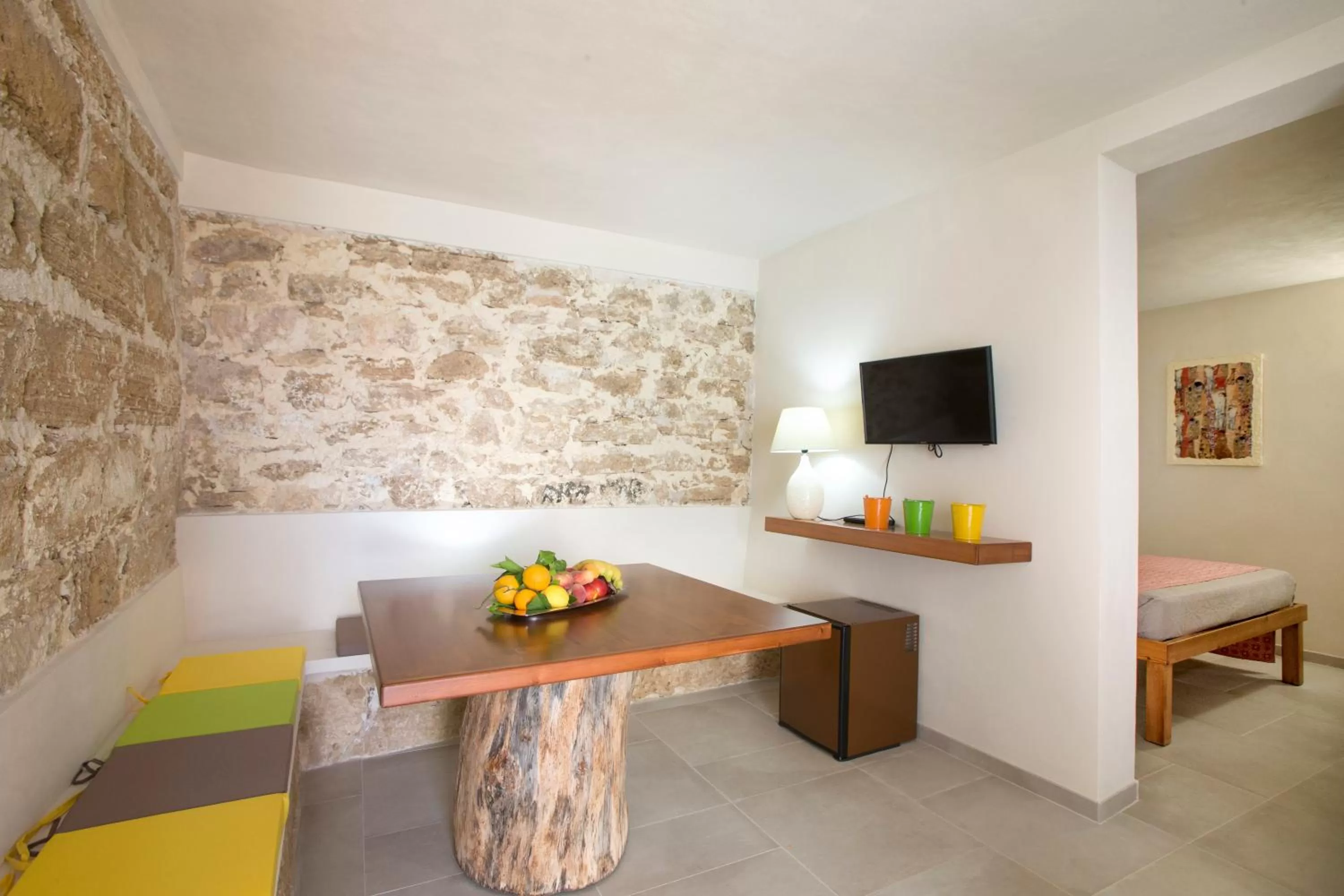 Living room in La Rocca Scavata