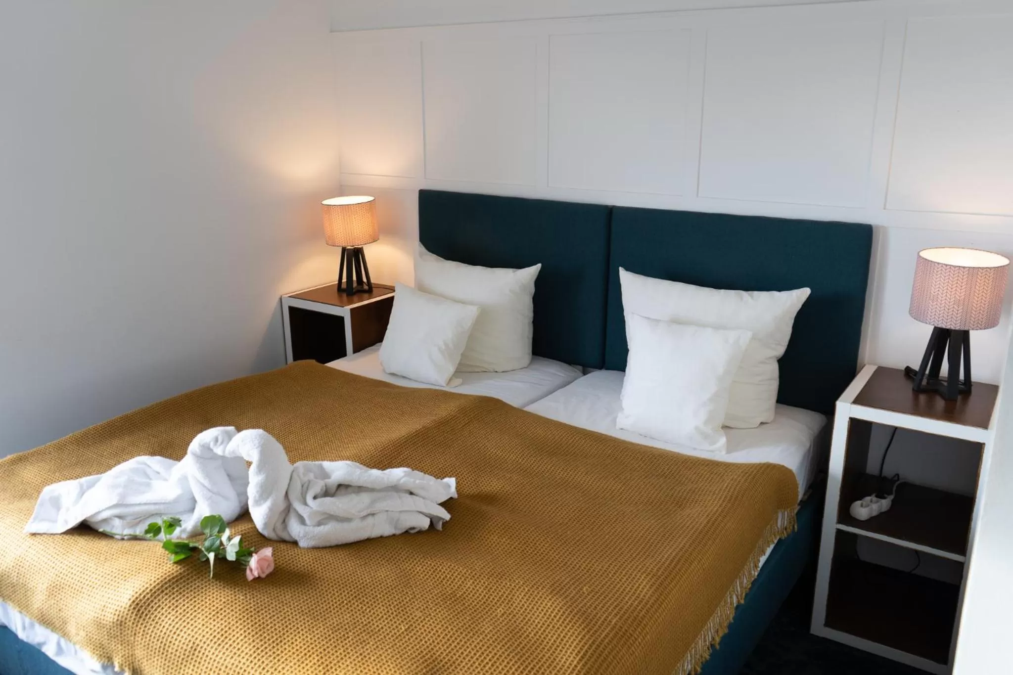 Bed in Riverside Inn