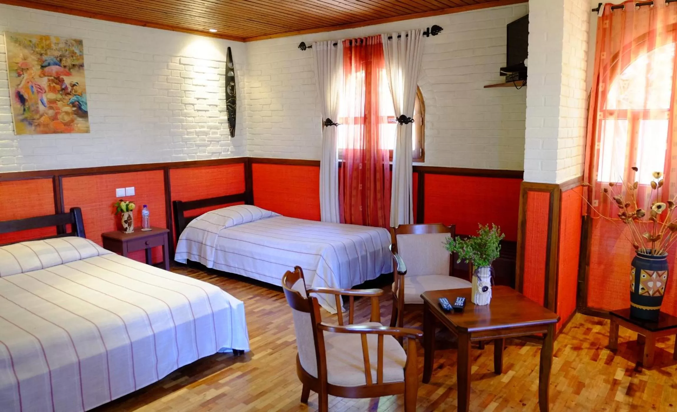 Bed in Eco Lodge Les Chambres Du Voyageur