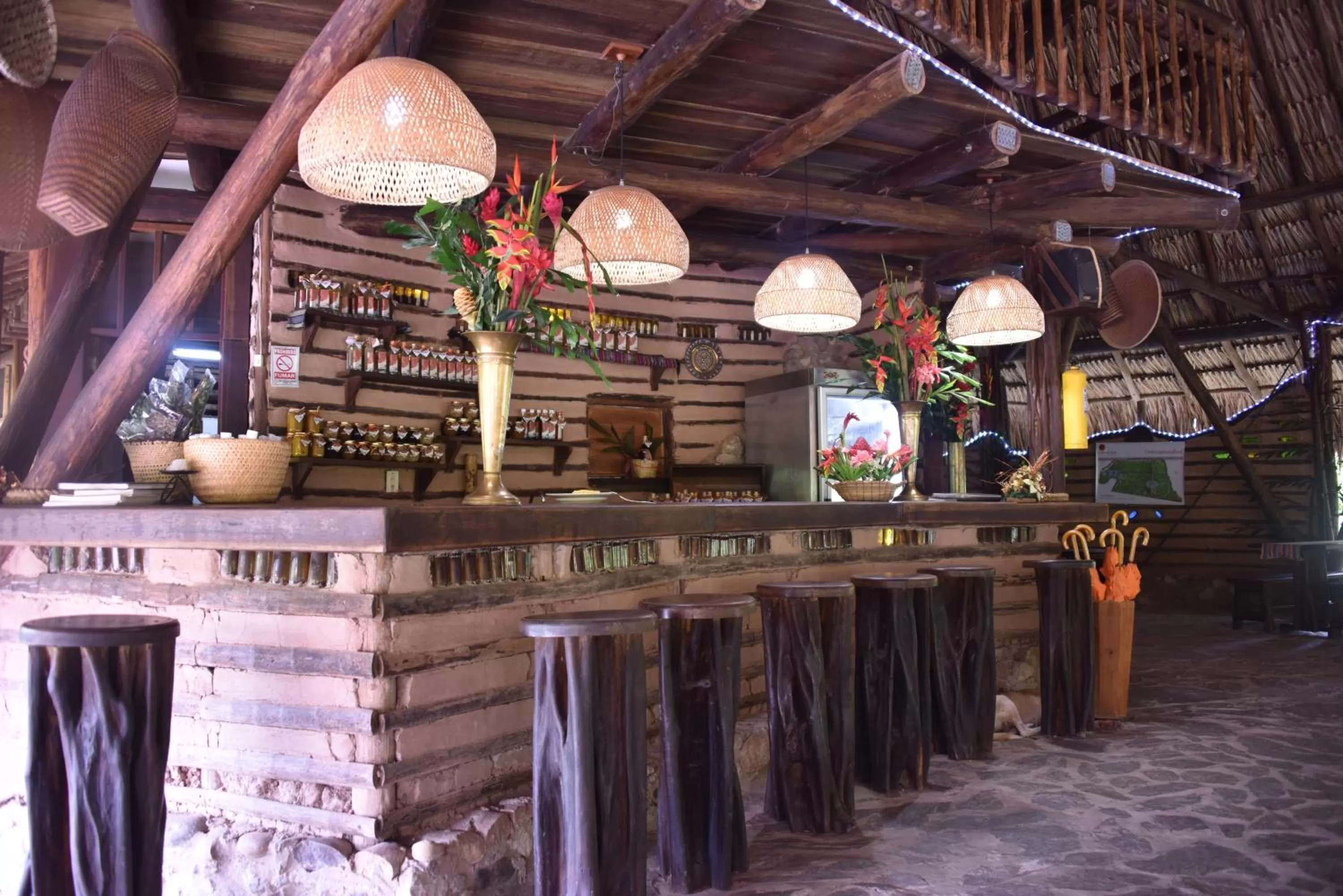 Lounge or bar in Ecolodge Cosmogénesis