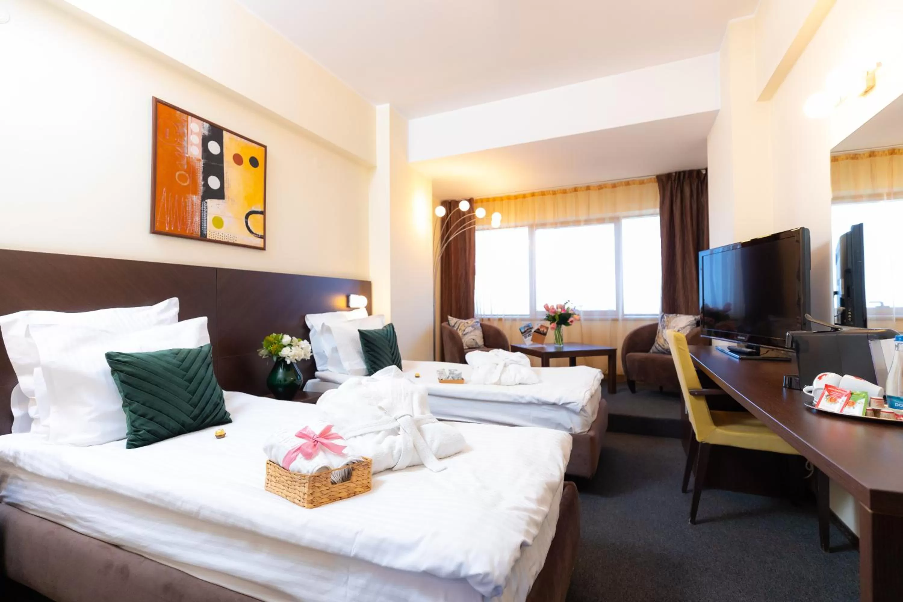 View (from property/room), Bed in Hotel Terra Balneo