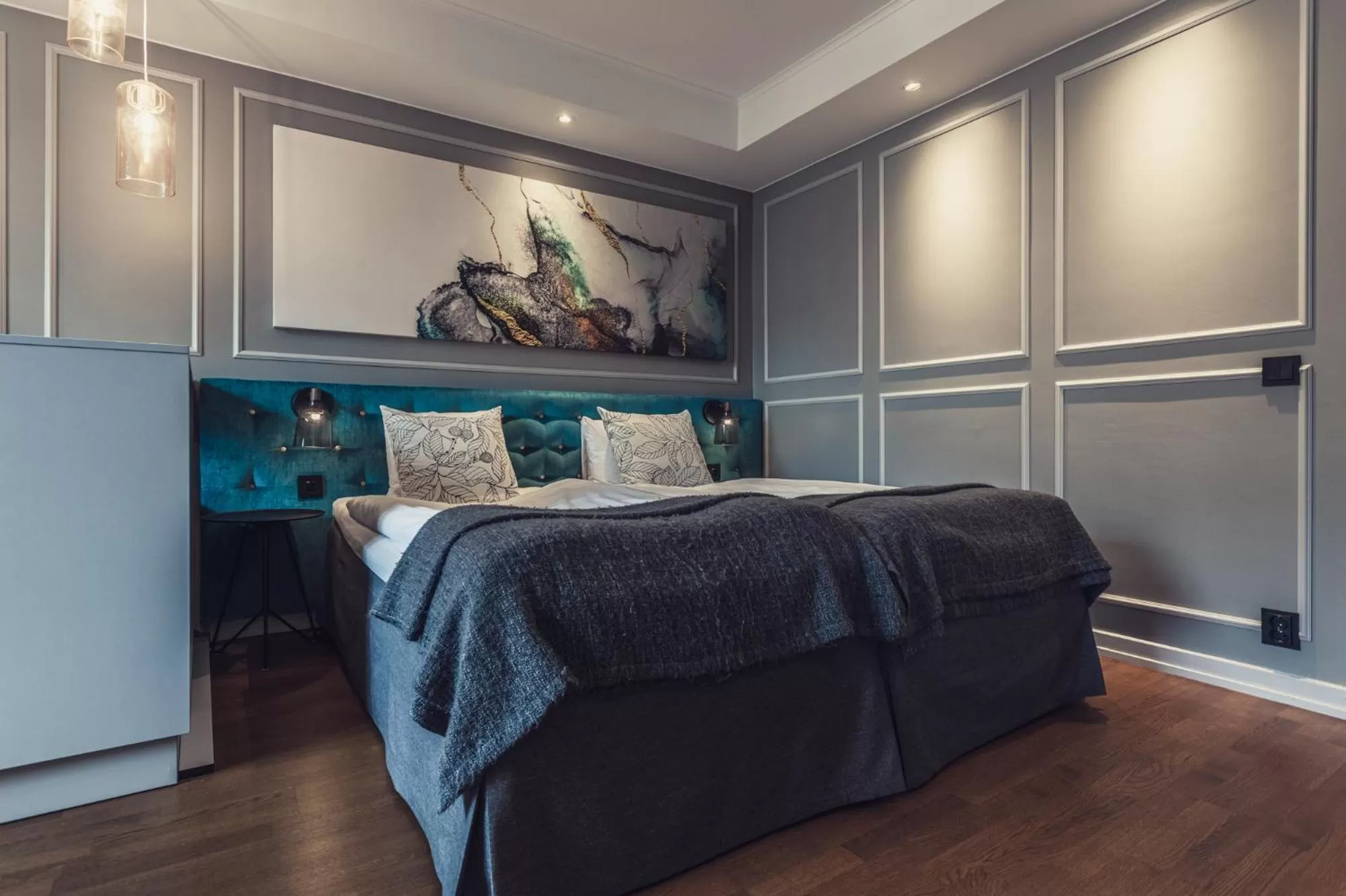 Bed in Hotel Poseidon