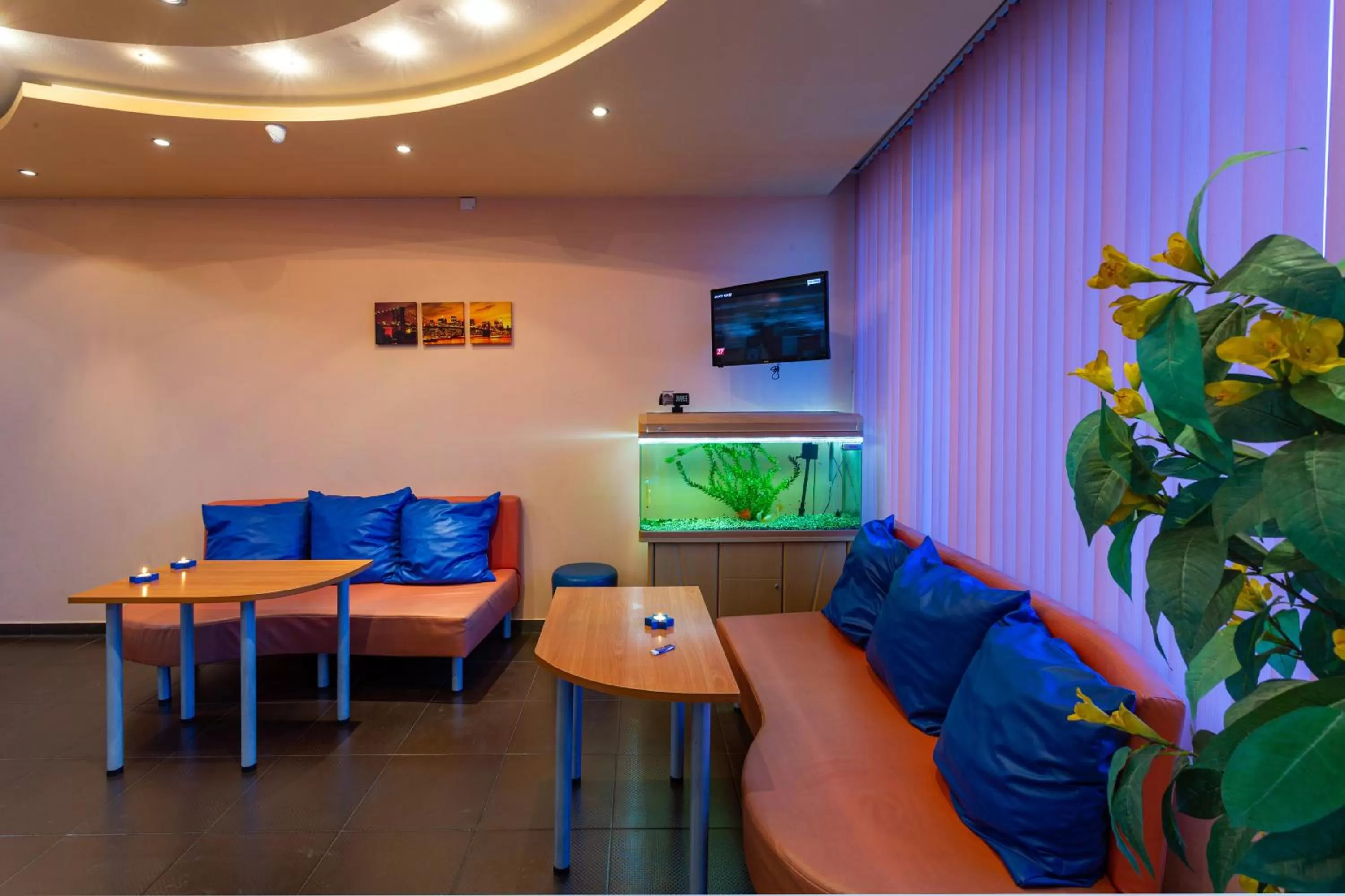 Communal lounge/ TV room in Family Hotel Jemelly