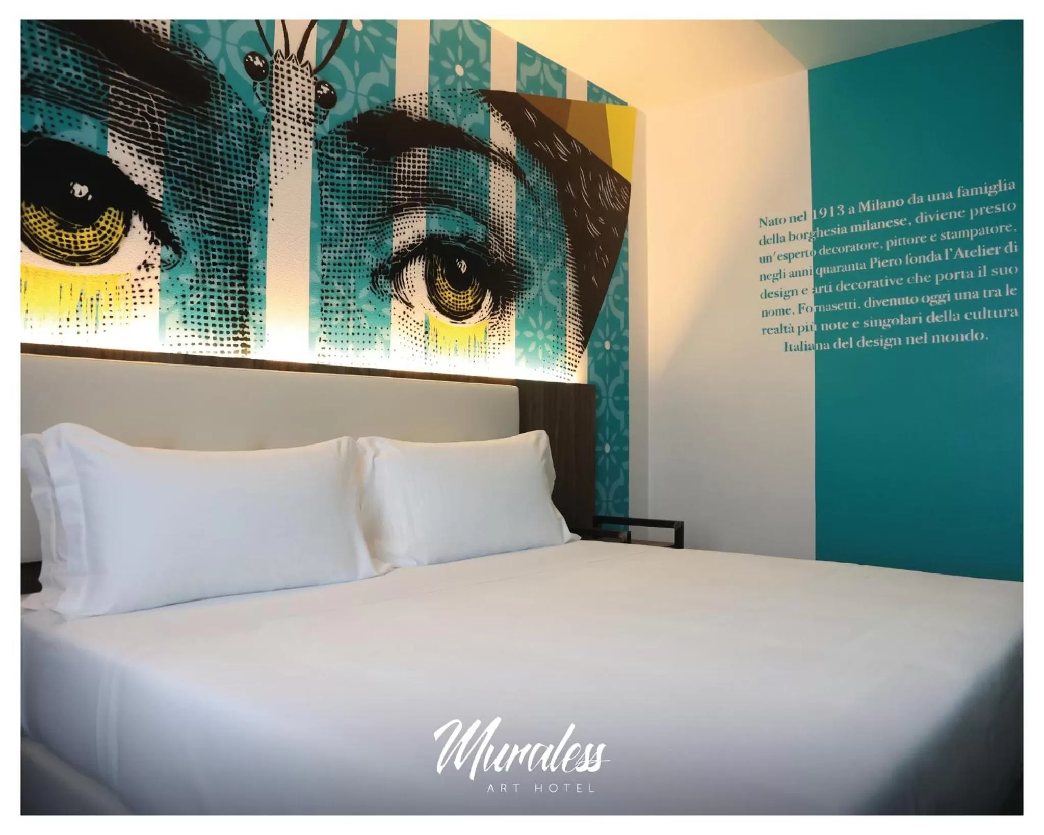 Bed in Muraless Art Hotel - WorldHotels Crafted