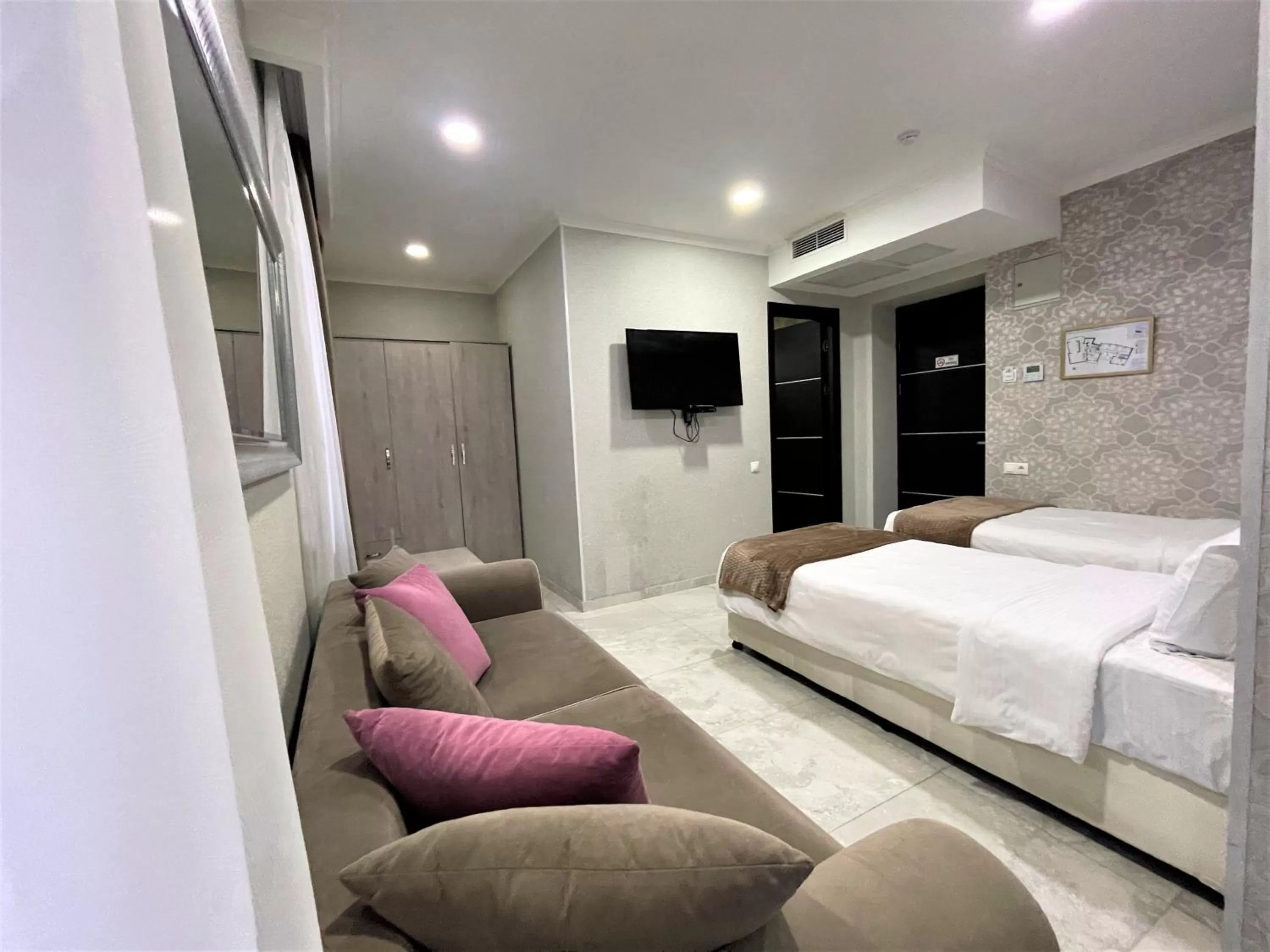 Bed in Hotel Aivani Old Tbilisi