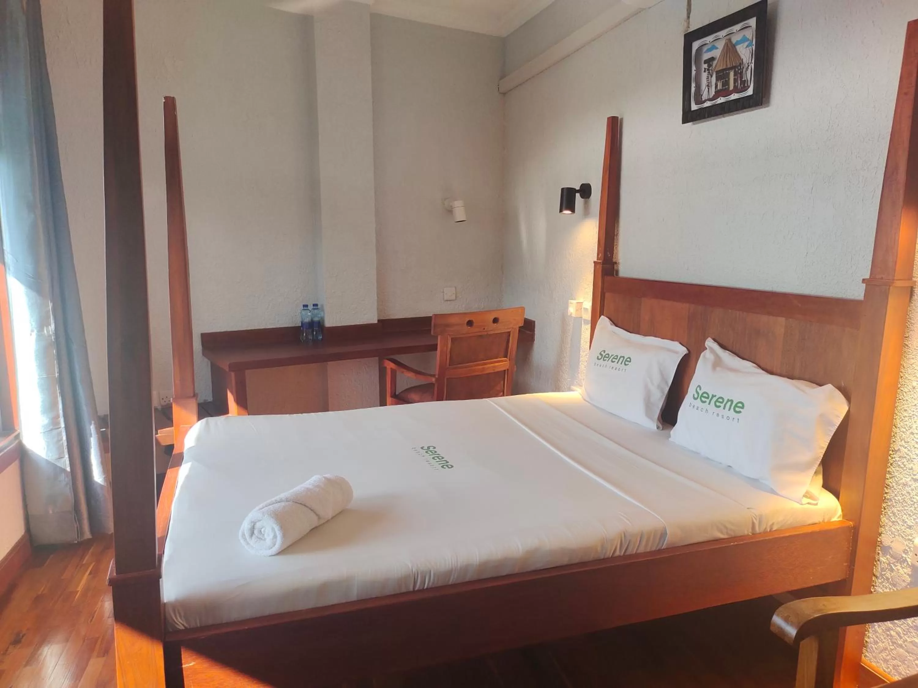 Bed in Serene Beach Resort