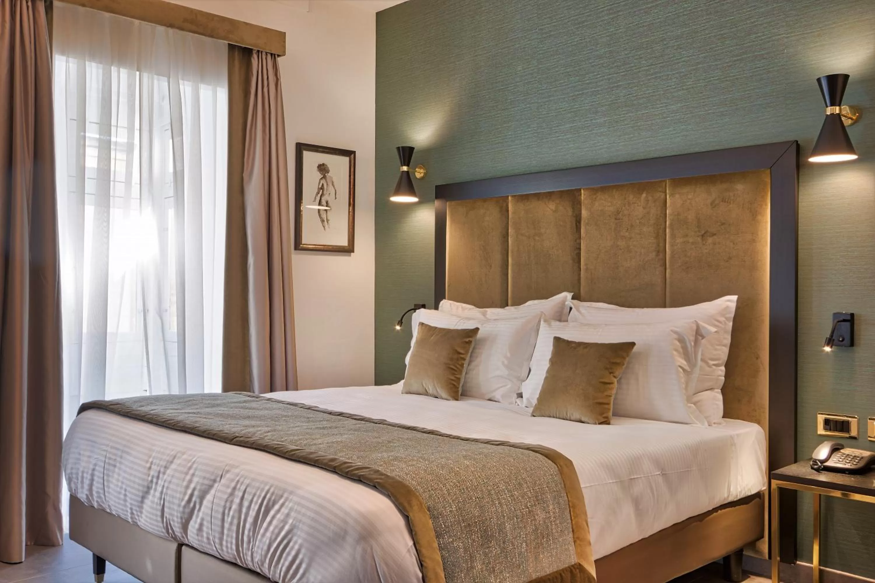 Bed in Palazzo Rosaria Boutique Hotel