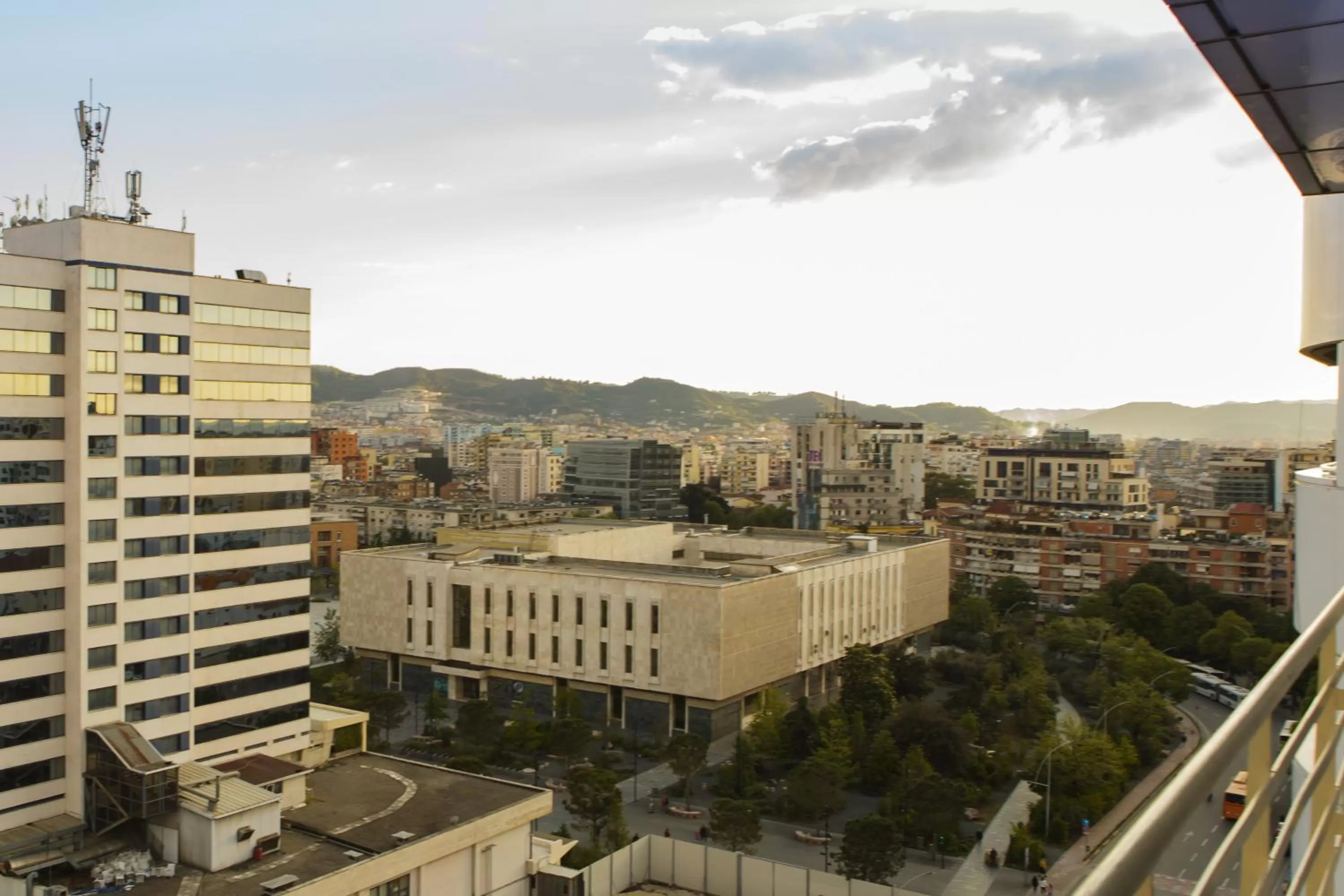 City view in Rooftop Tirana