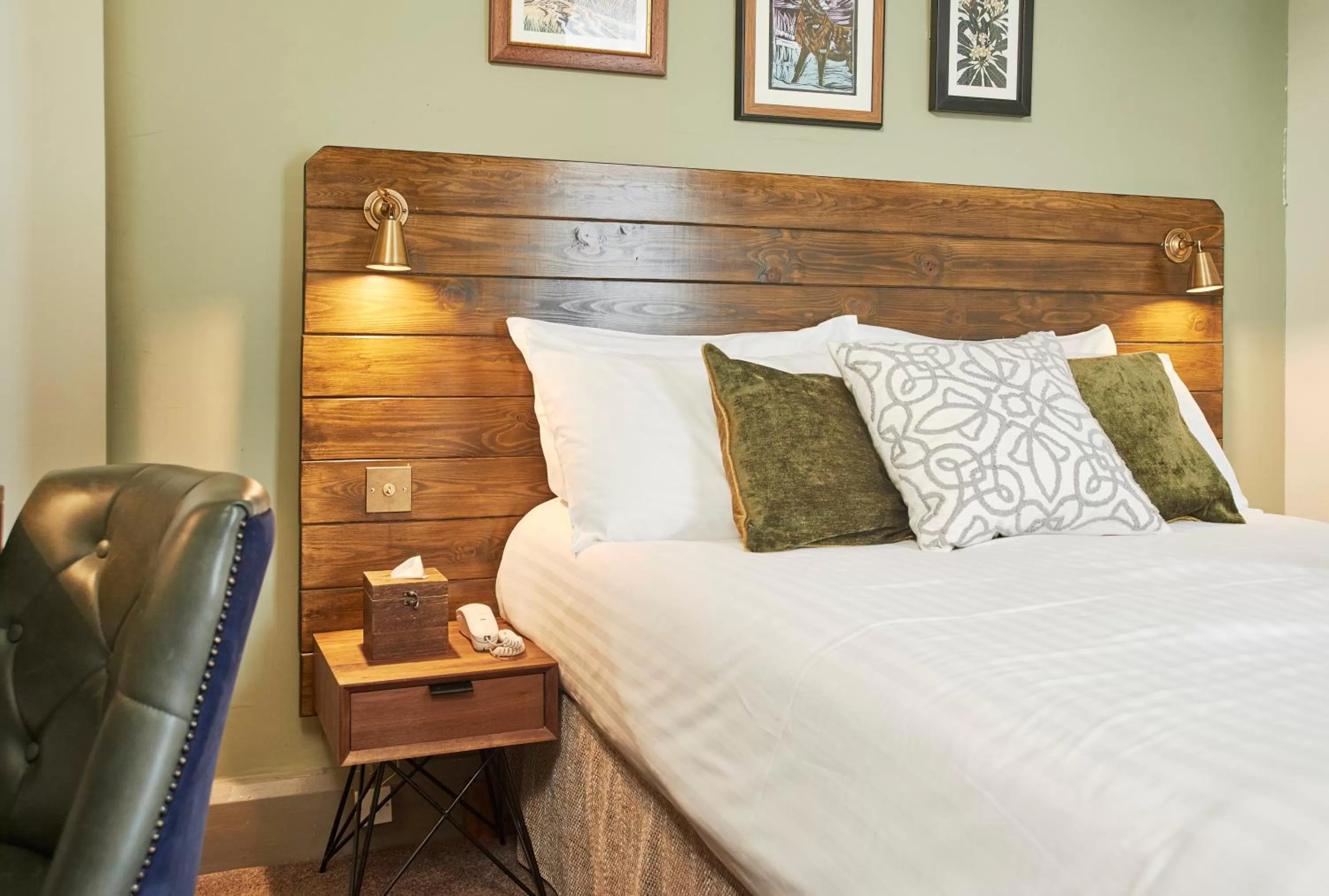 Bed in The Angel Inn Hotel