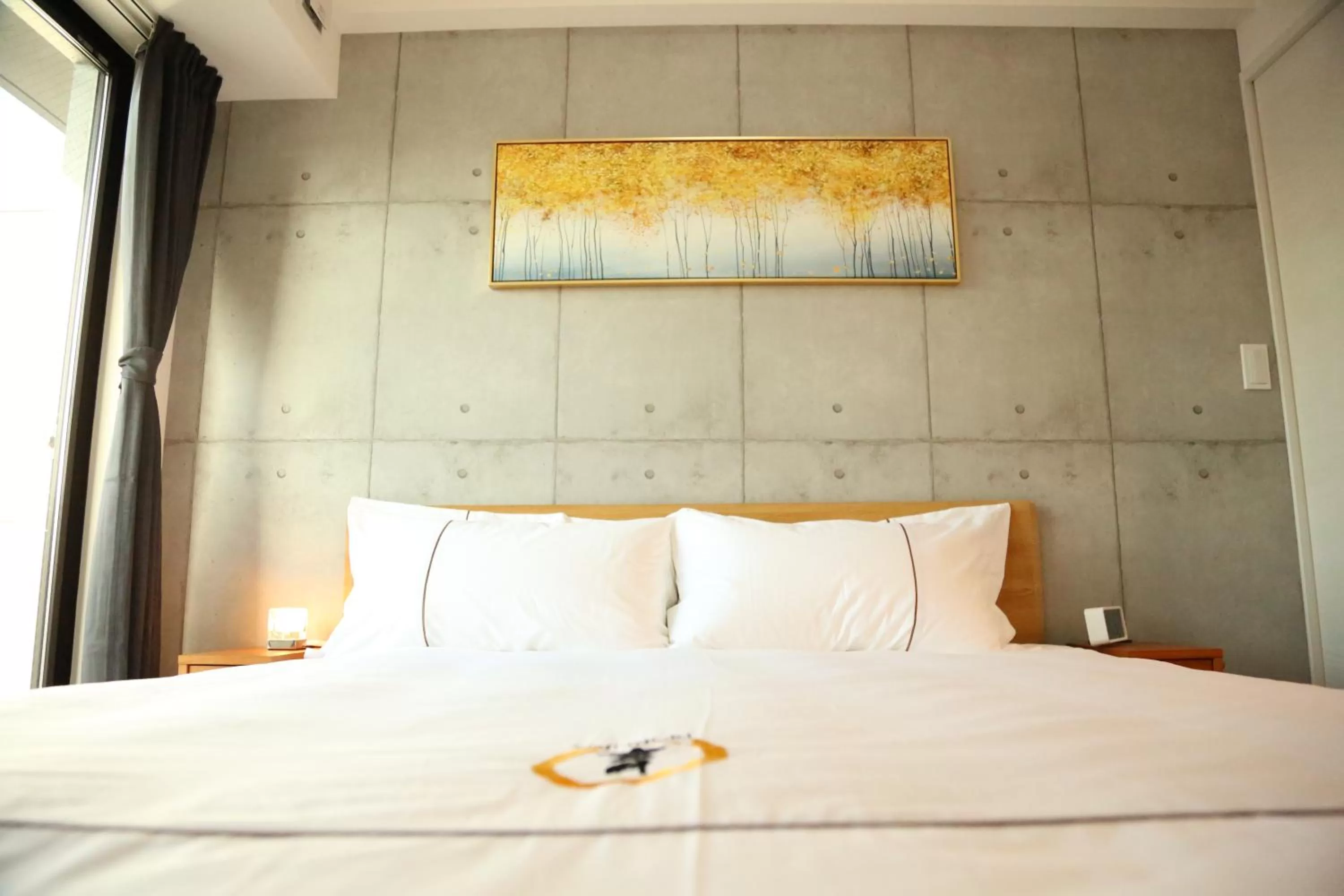 Bedroom, Bed in Yoshitsuki kaku - Yoshitsuki Apart Hotel