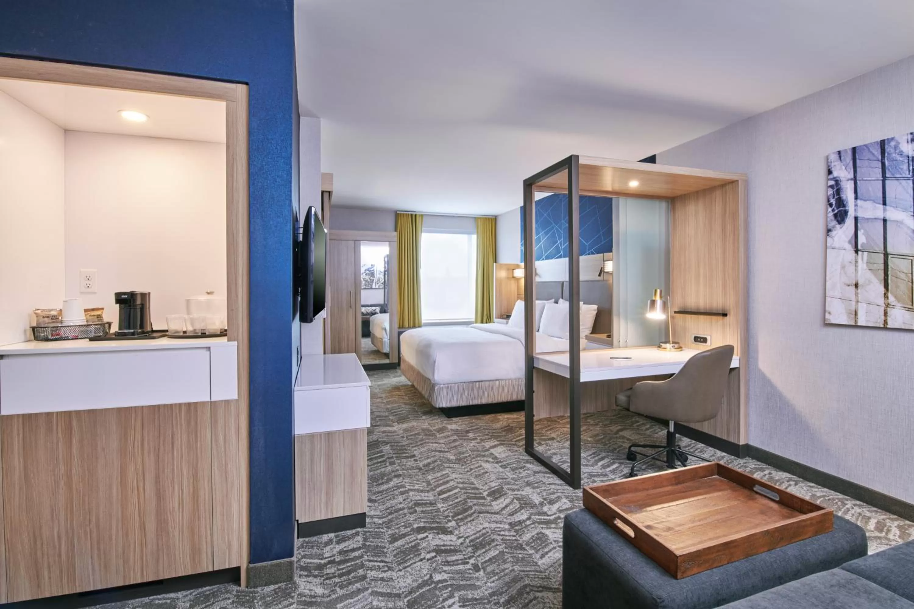 Bedroom, Bed in SpringHill Suites by Marriott Detroit Dearborn