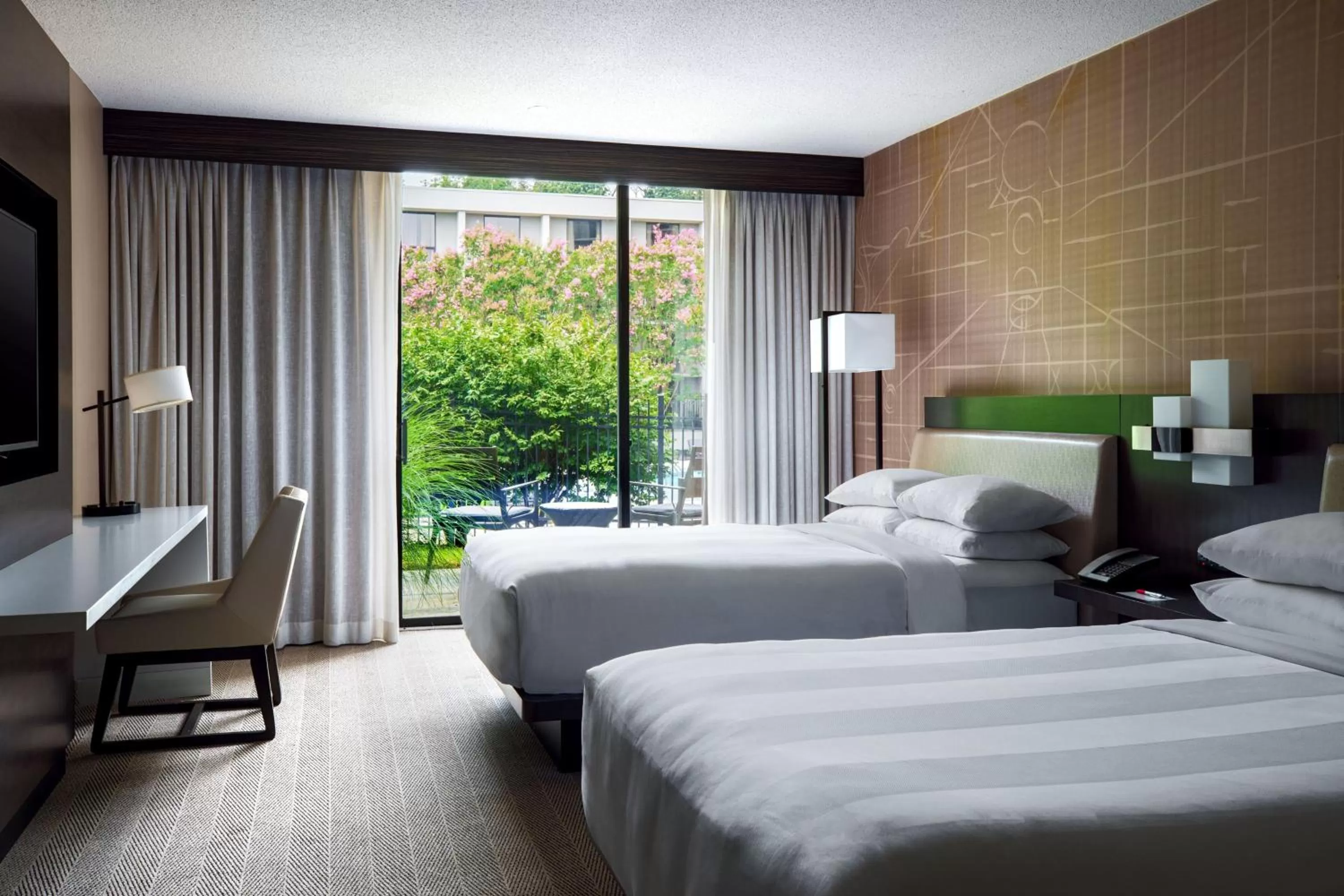 Photo of the whole room, Bed in Bethesda Marriott