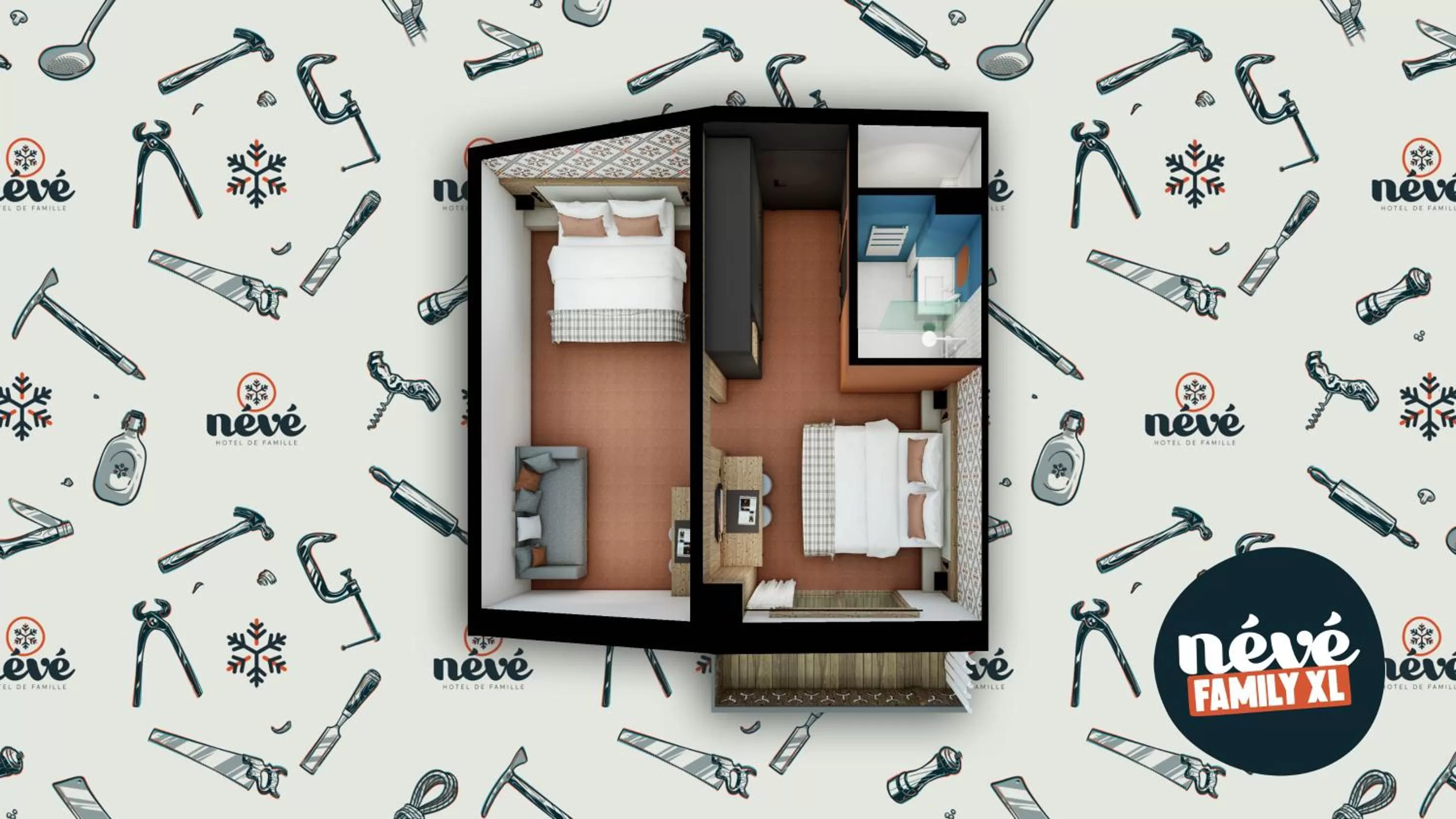 Floor plan in Hôtel Névé