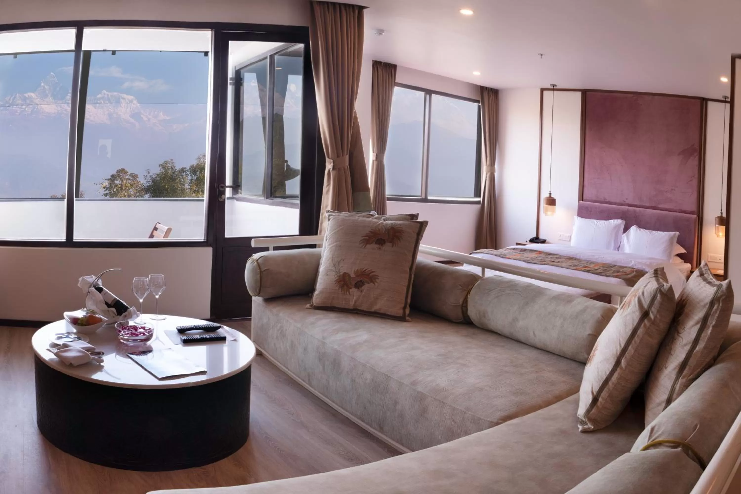 Living room in Hotel Annapurna View Sarangkot