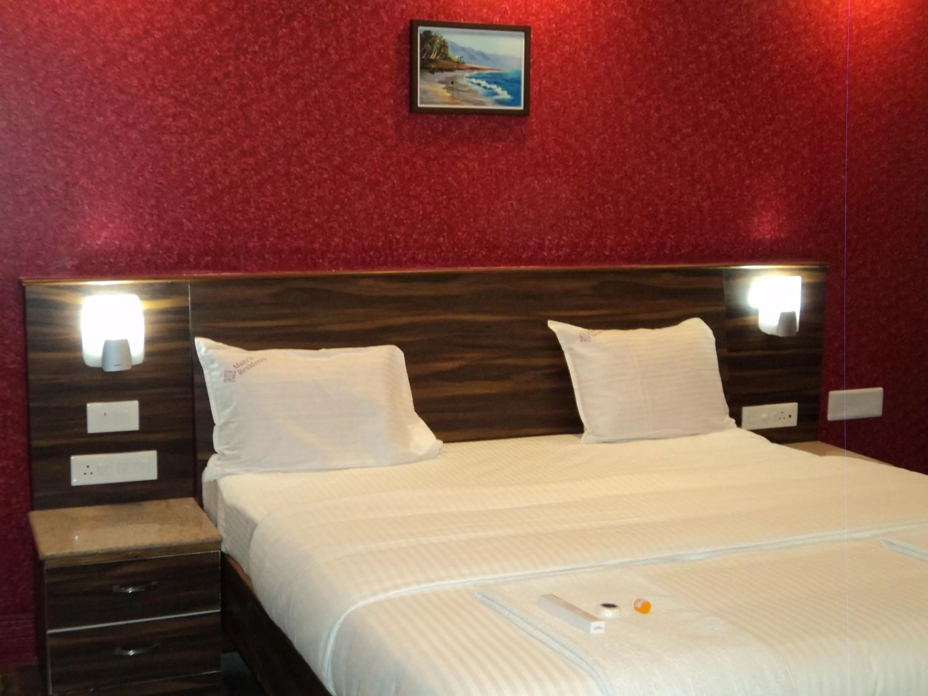 Bed in Mani's residency