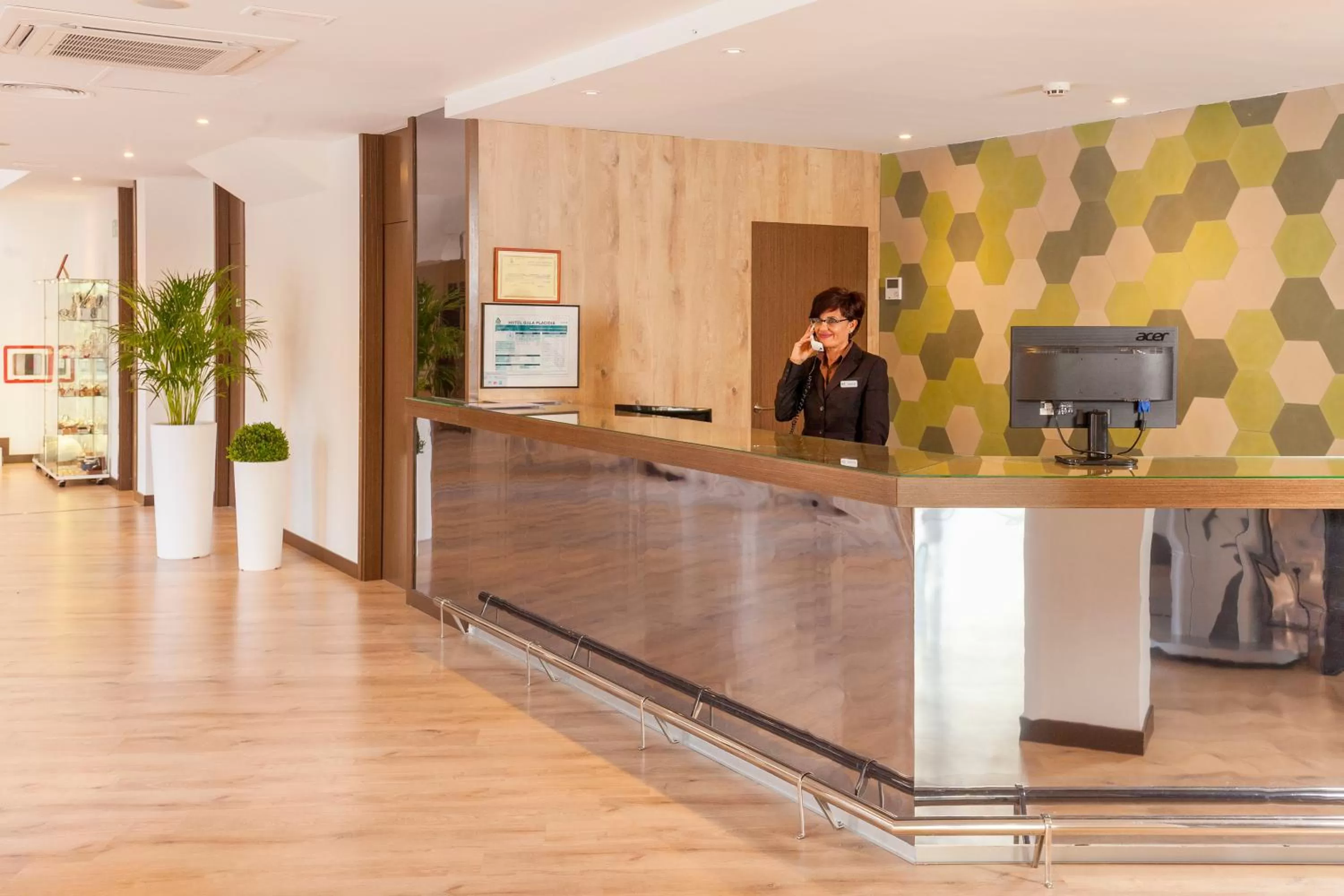 Lobby or reception in Hotel Gala Placidia 3'''sup