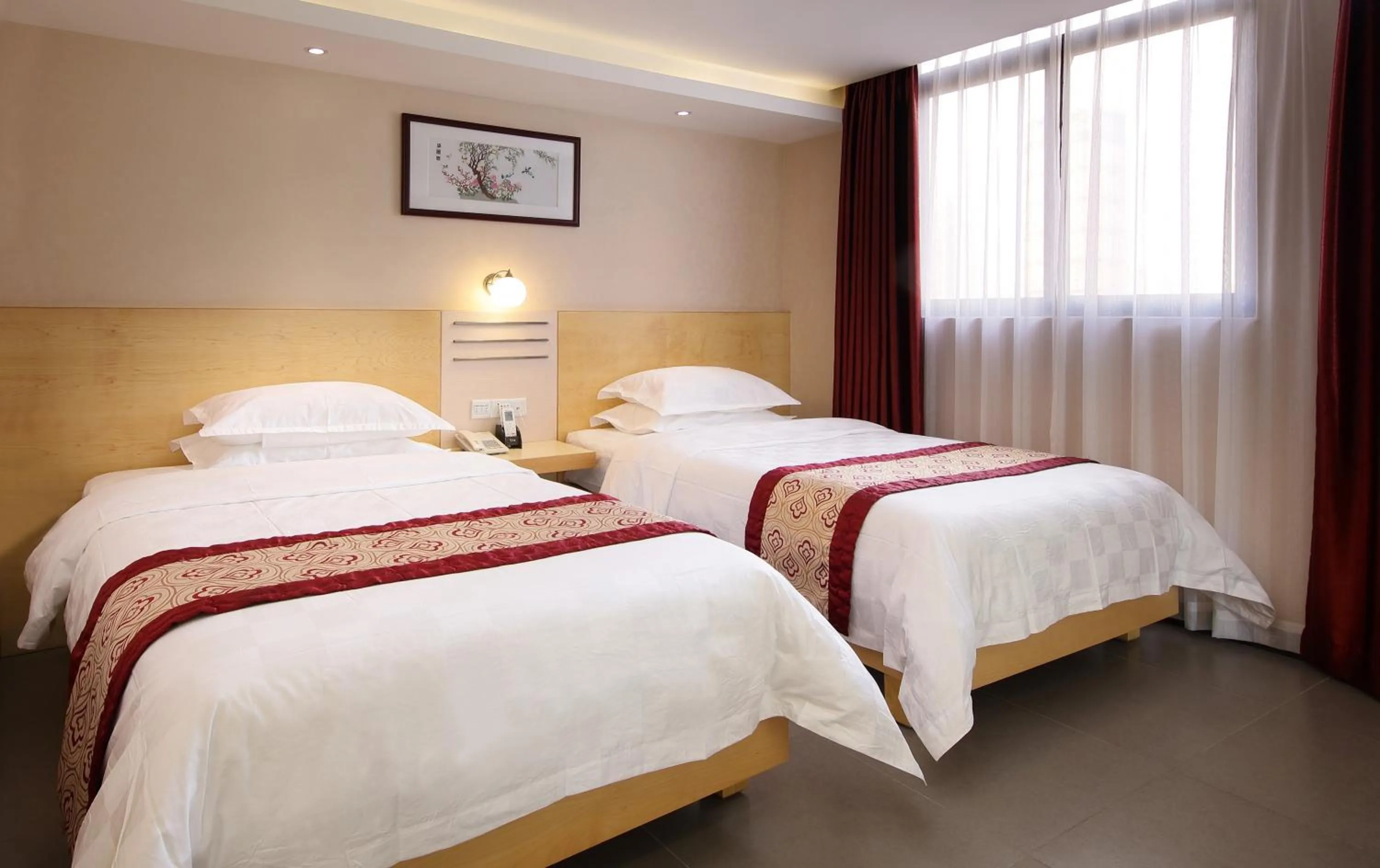 Bed in Guang Dong Hotel