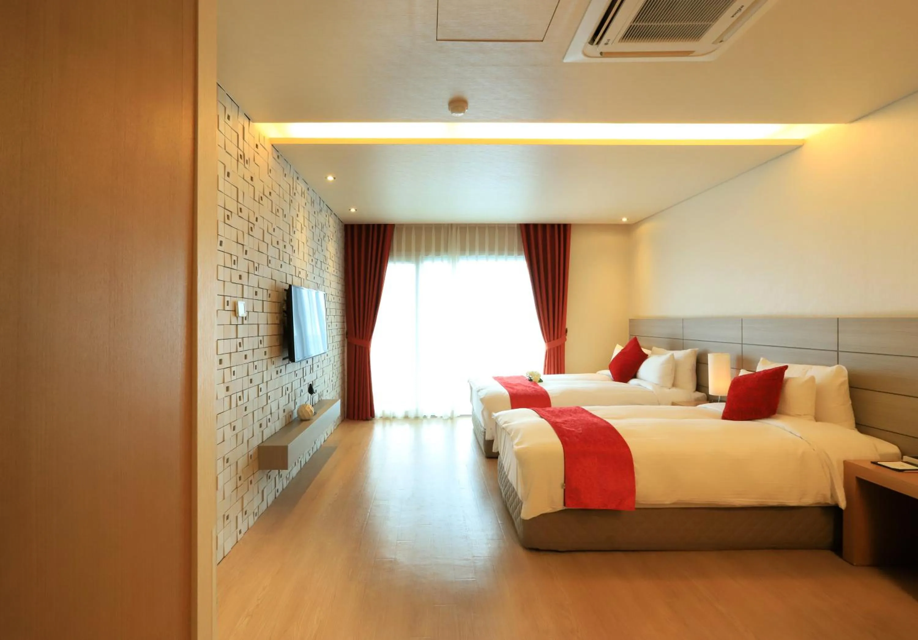 People, Bed in Y Resort Jeju