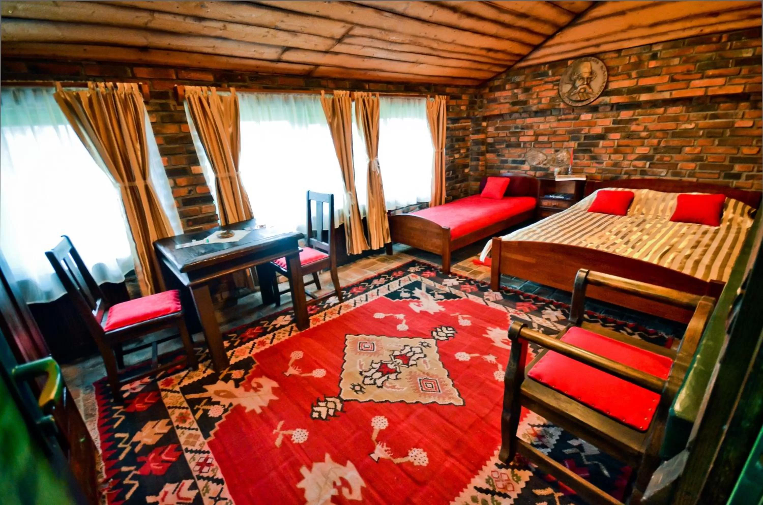 Bed, Restaurant/Places to Eat in B&B Etno Village Sunčana Reka