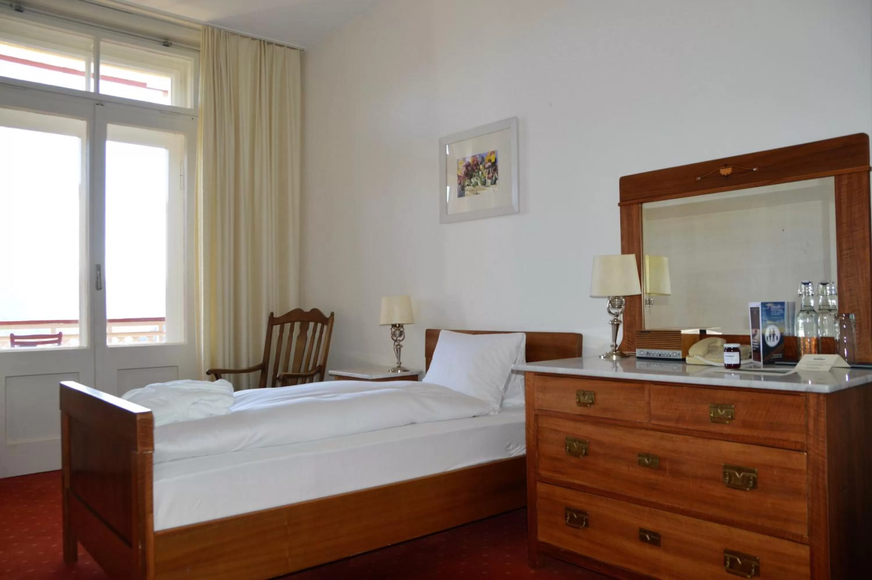 Bedroom, Bed in Schatzalp Hotel