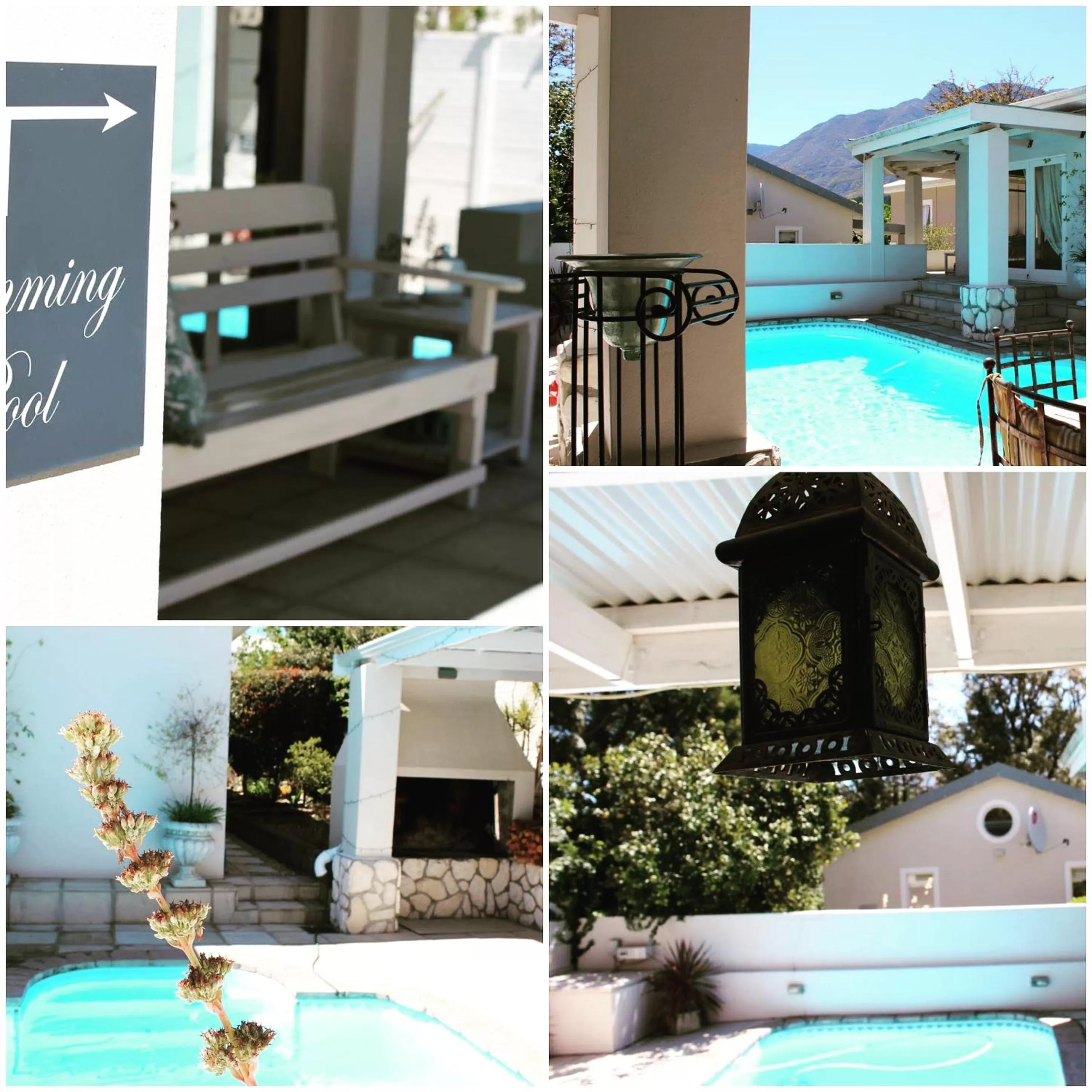 Pool view in Bergview Guesthouse Swellendam