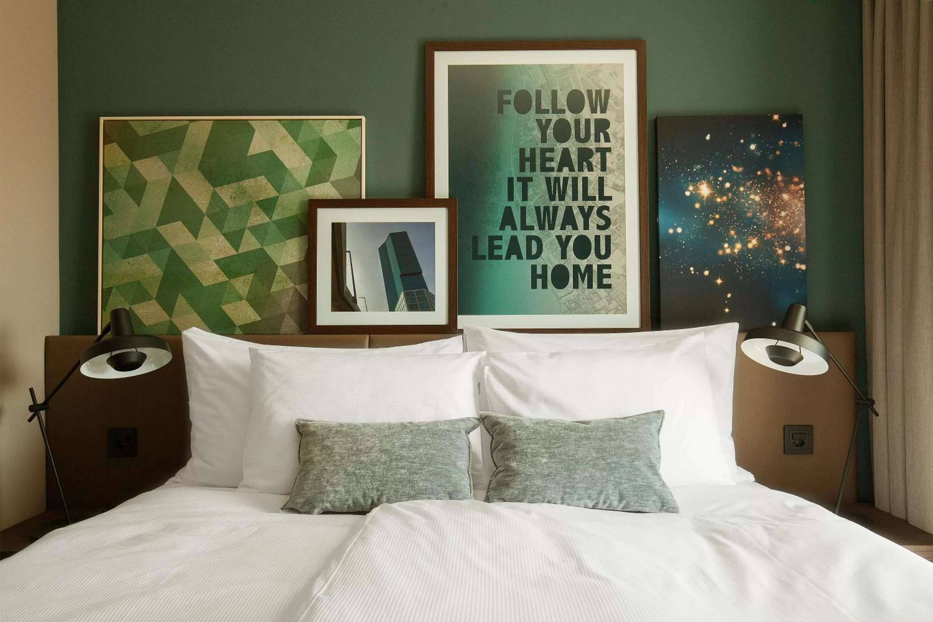 Bed in Acasa Suites Zurich Oerlikon