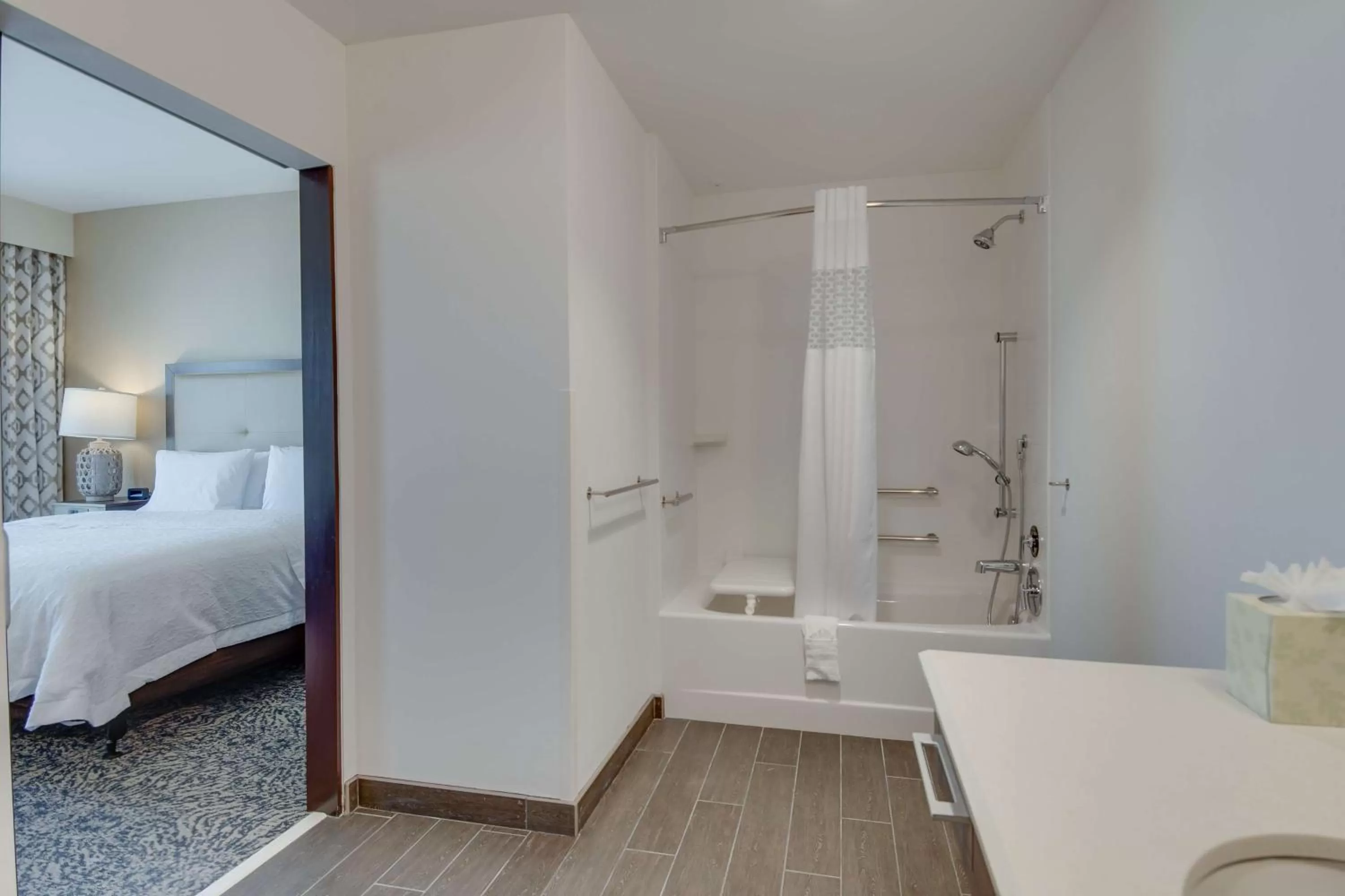 Bathroom, Bed in Hampton Inn & Suites Los Angeles - Glendale