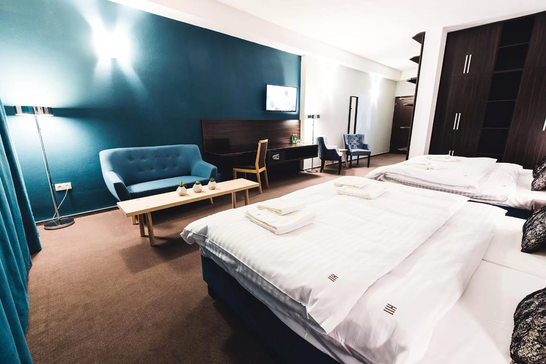 Living room, Bed in BOUTIQUE HOTEL11 with rooftop SPA