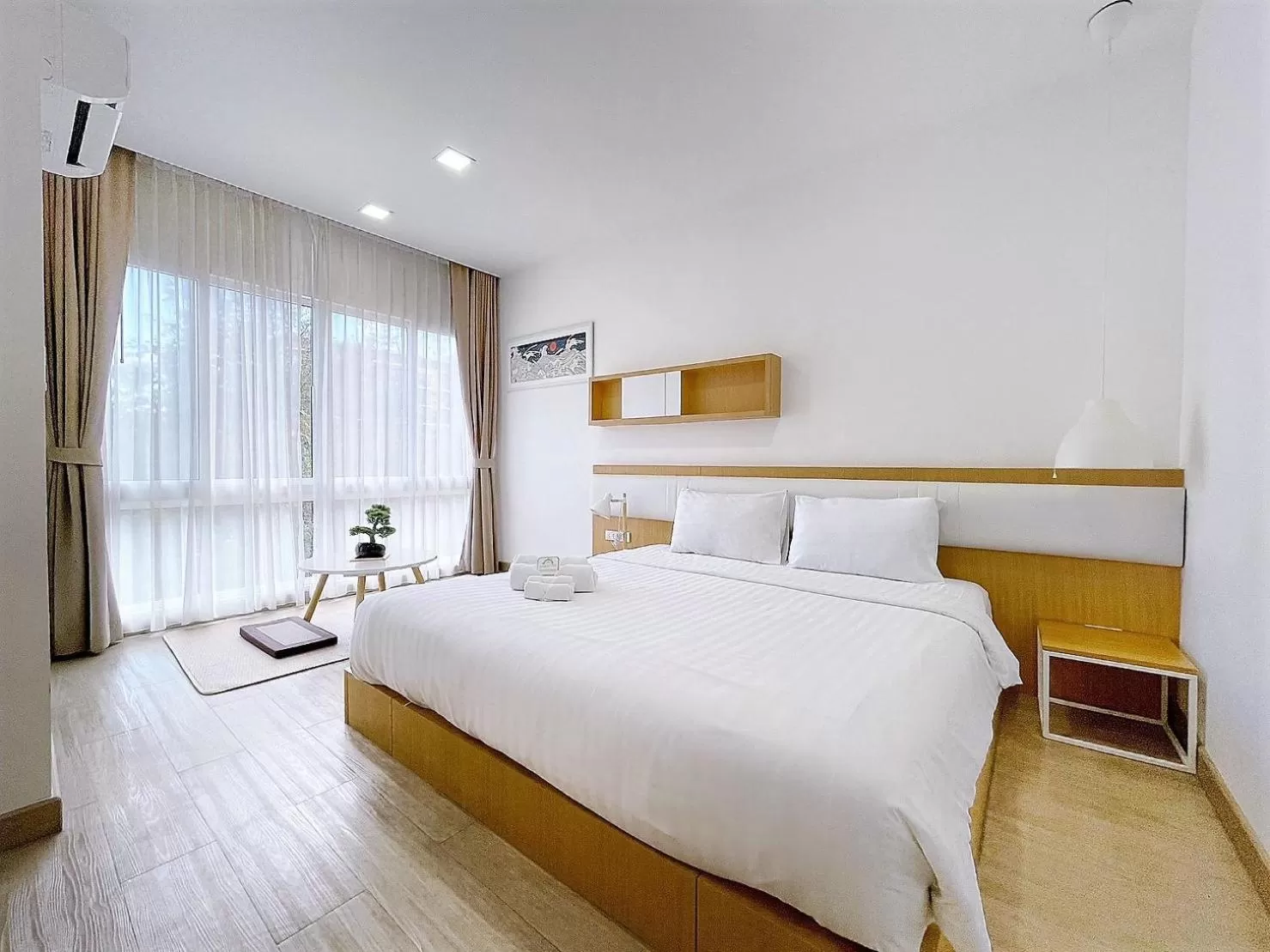 Bed in Hinoki Hotel - ONSEN Chiang Mai