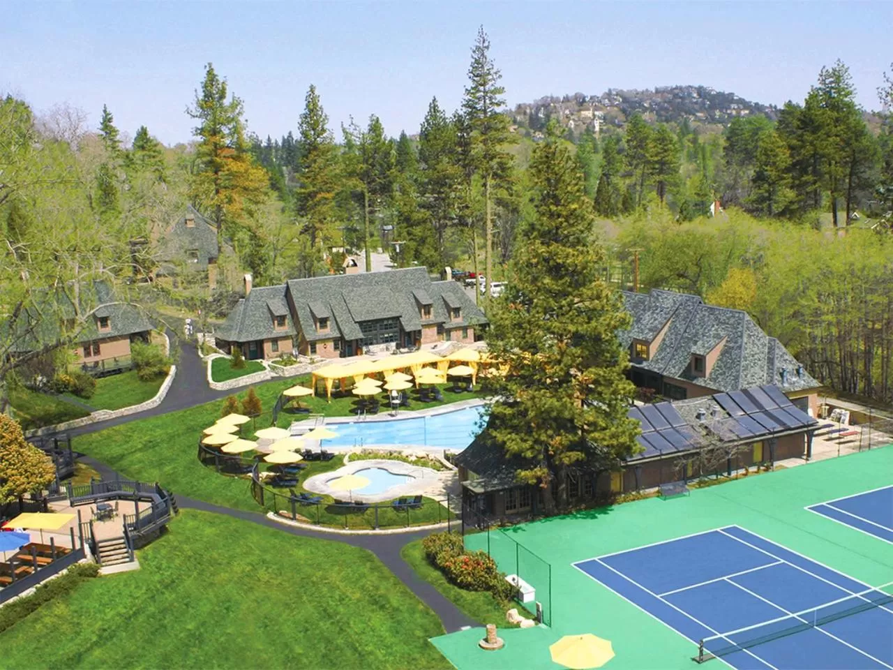 Bird's eye view in UCLA Lake Arrowhead Lodge