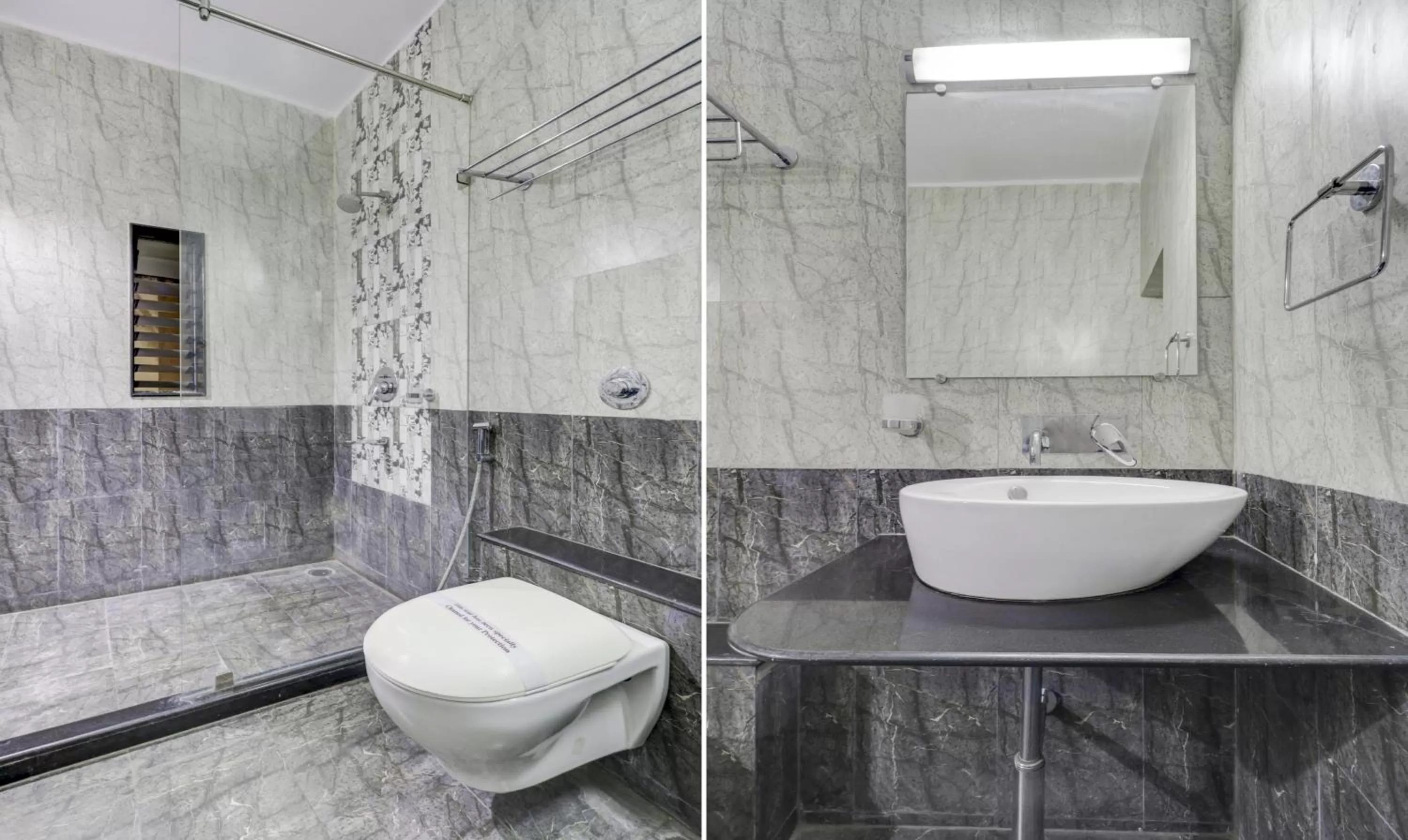 Shower, Bathroom in Treebo Trend Orange City