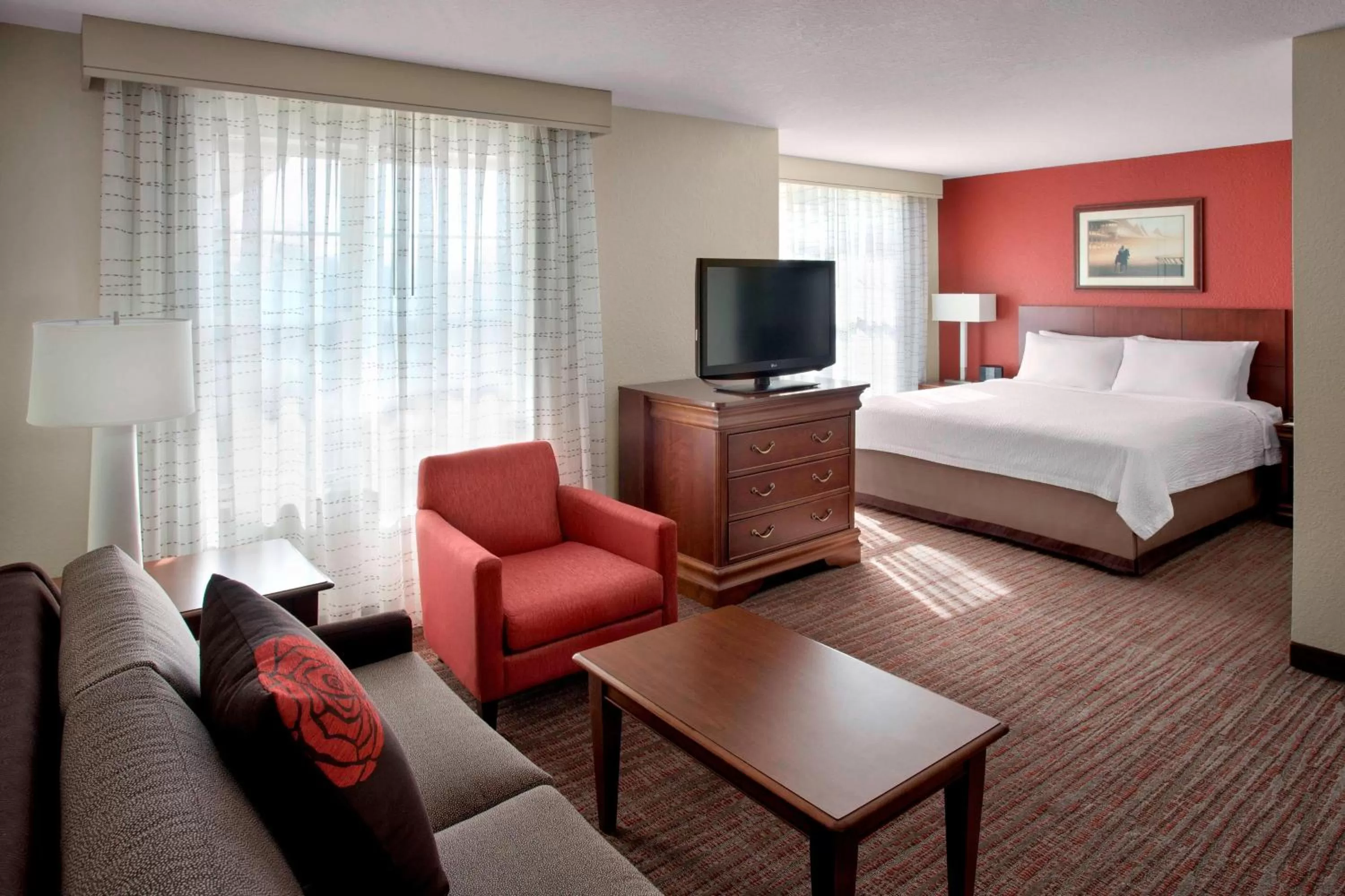 Photo of the whole room, Bed in Residence Inn by Marriott Saratoga Springs