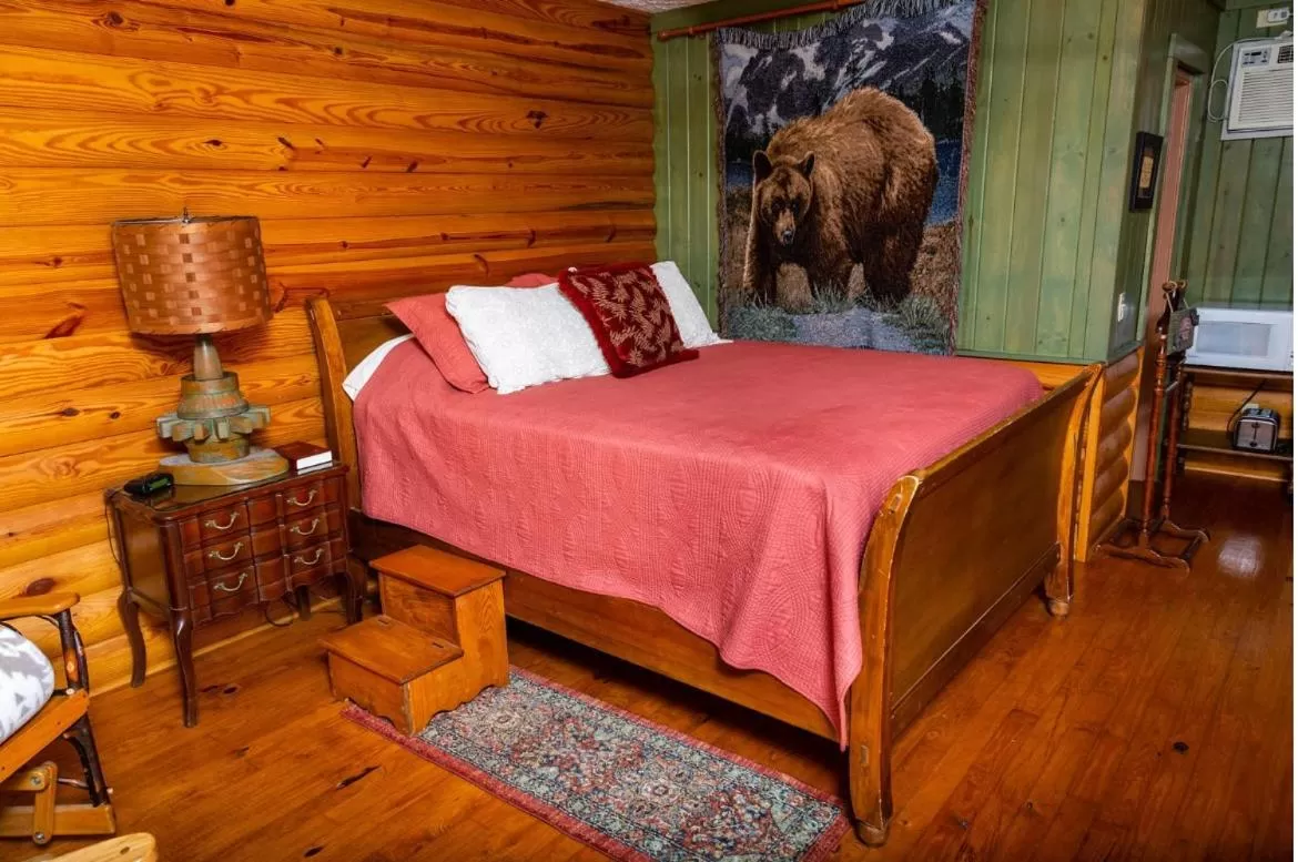 View (from property/room), Bed in Mountain Aire Cottages, Inn, & Glamping