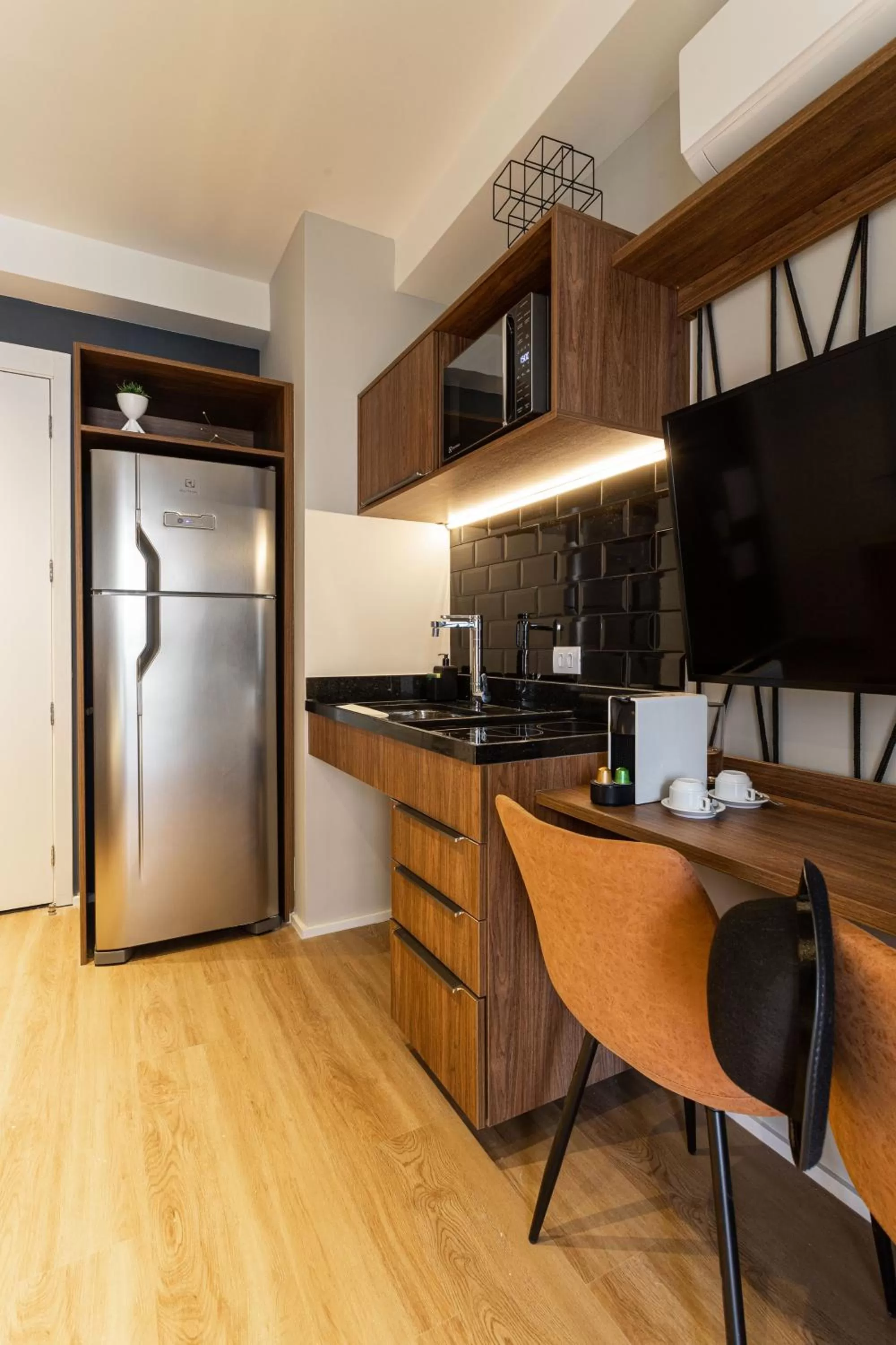 Kitchen or kitchenette in Charlie Hotel Atmosfera Paulista