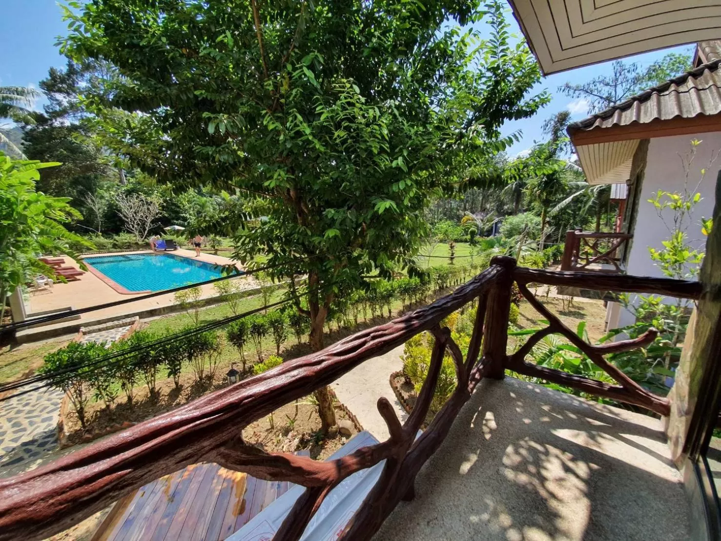 Balcony/Terrace in Tree Tops River Huts