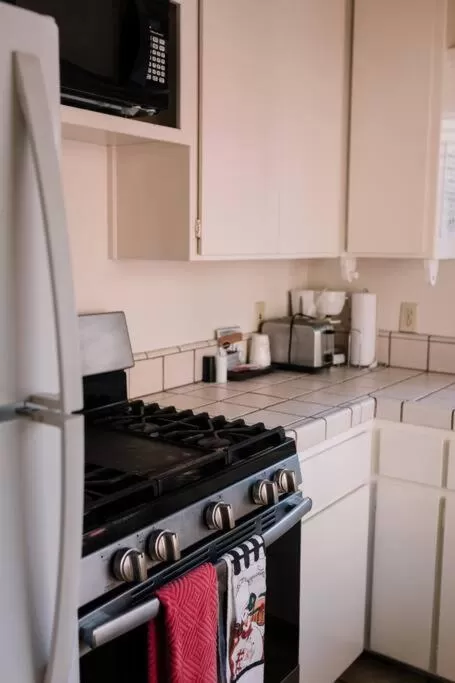 Kitchen or kitchenette in The Long Barn Lodge